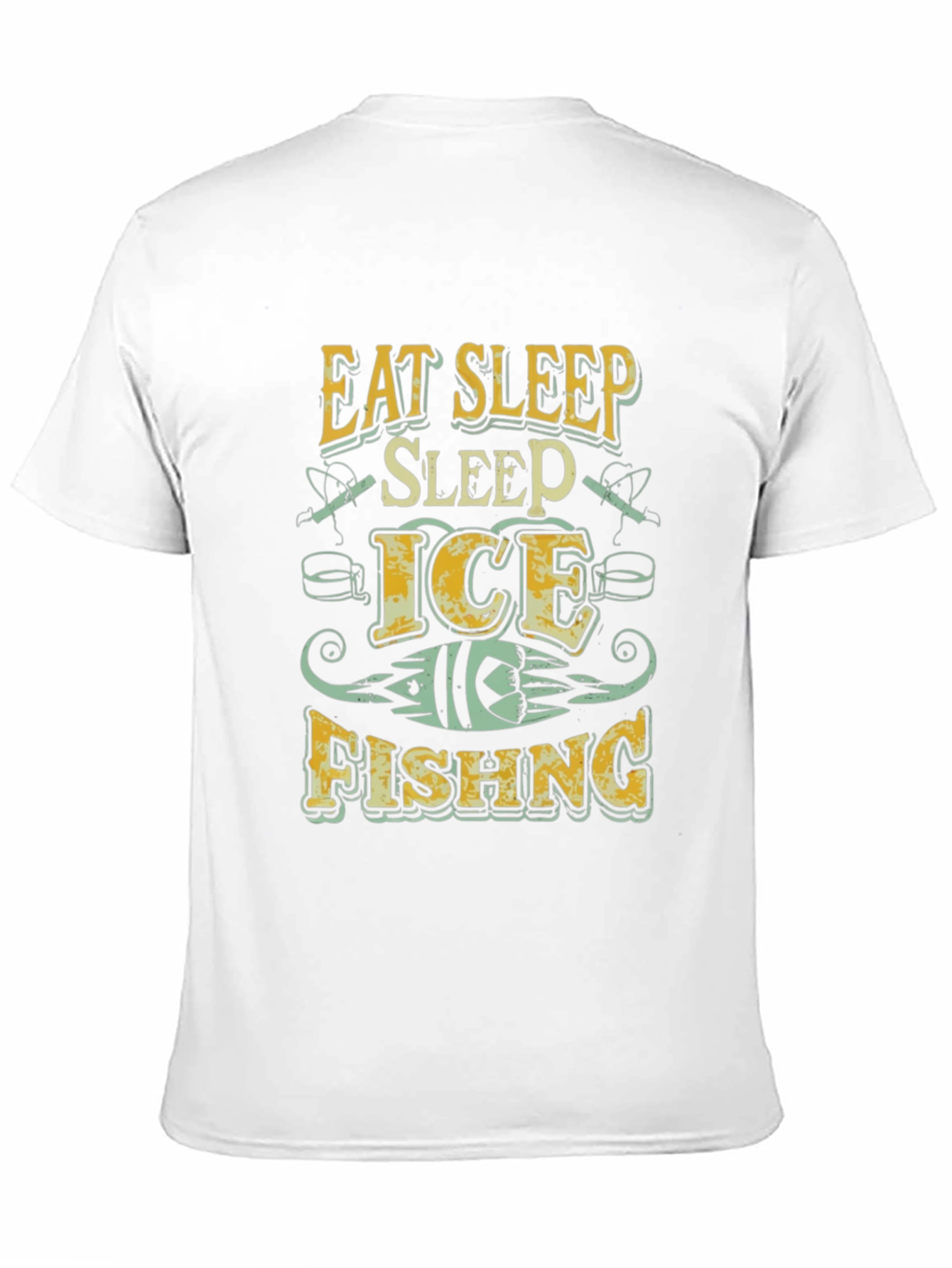Eat Sleep Ice Fishing Black T-Shirt
