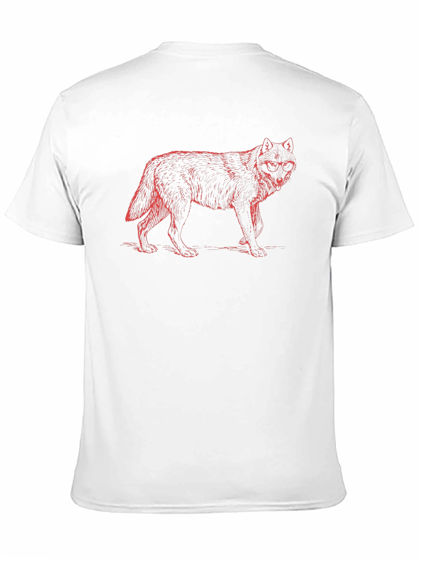 Cool Wolf Graphic Tee - Black Cotton T-Shirt