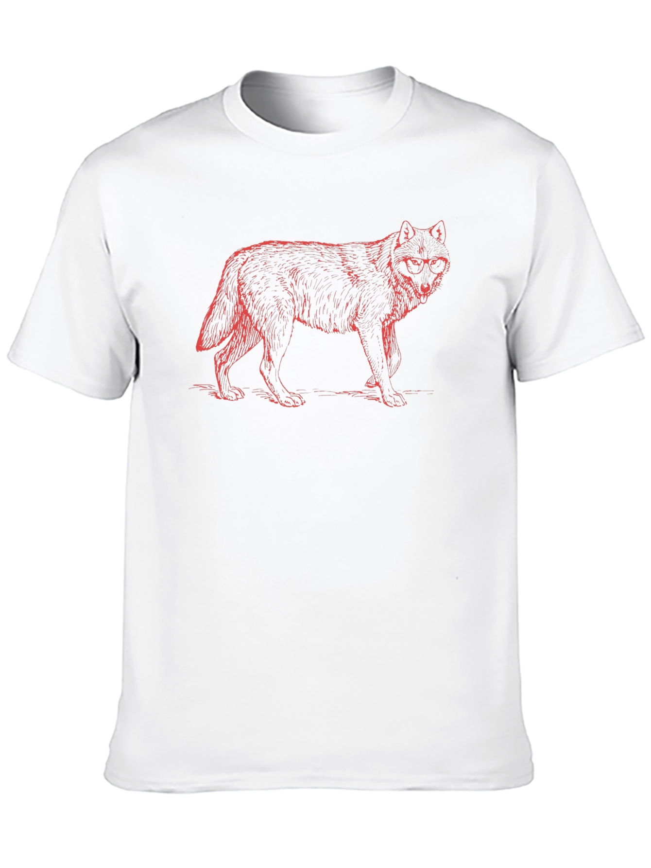 Cool Wolf Graphic Tee - Black Cotton T-Shirt