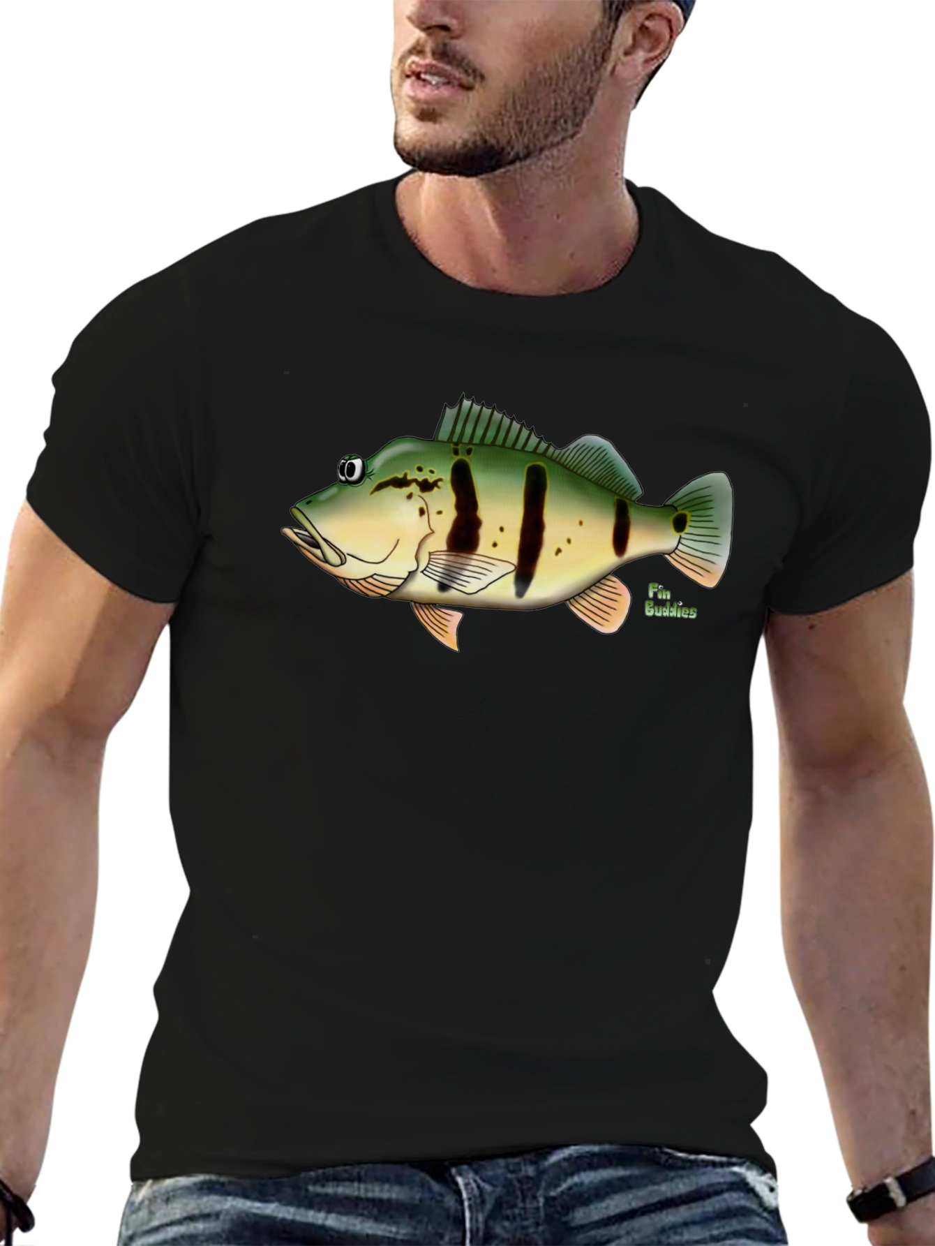 Peacock Bass Fish Graphic T-Shirt