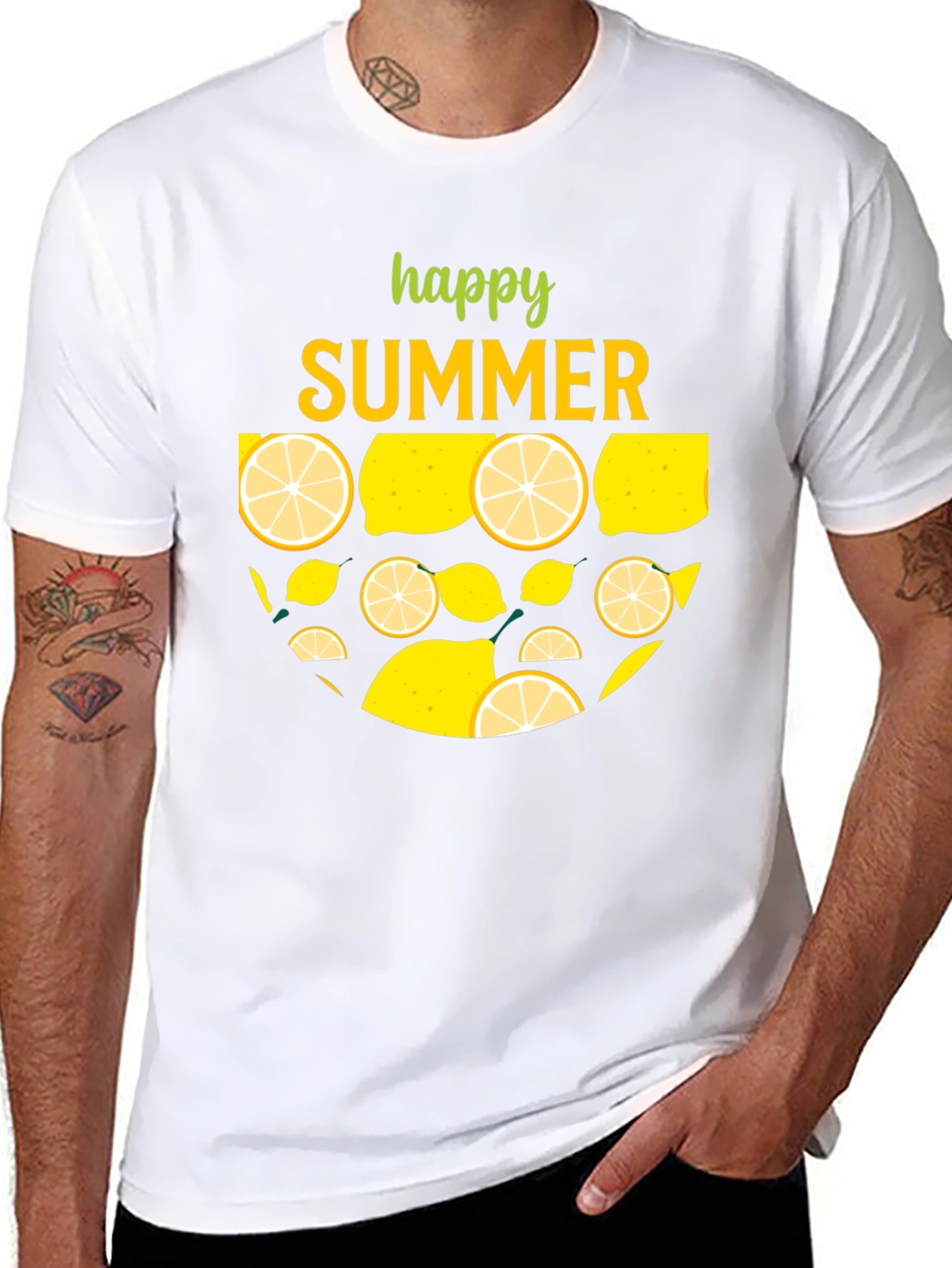 Happy Summer Lemon Graphic T-Shirt