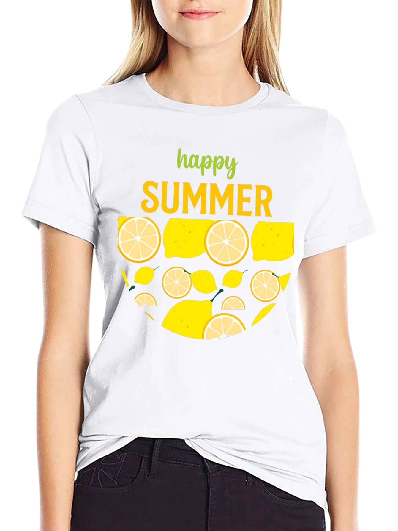 Happy Summer Lemon Graphic T-Shirt
