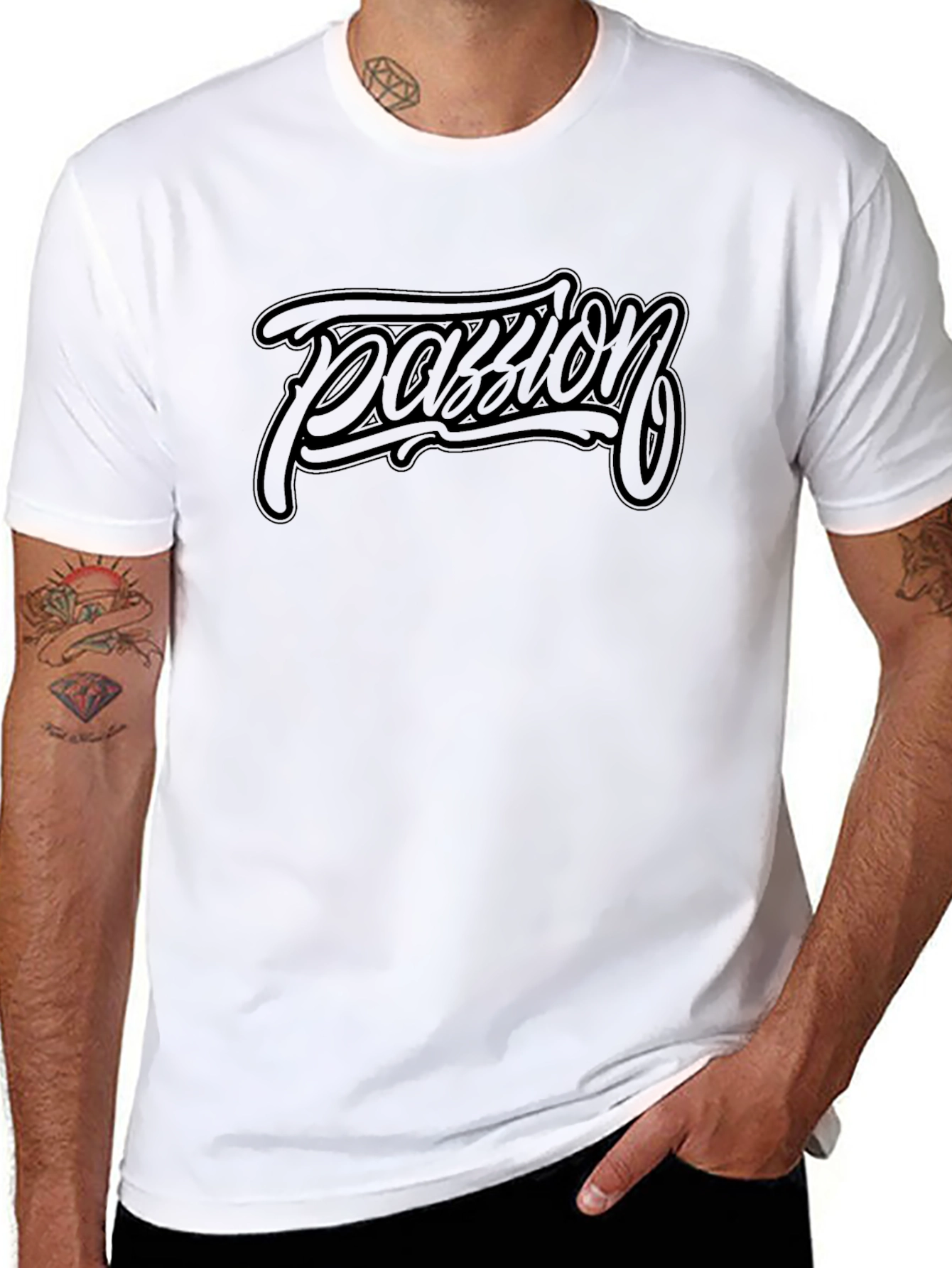 Passion Graphic Tee - Mens Black T-Shirt