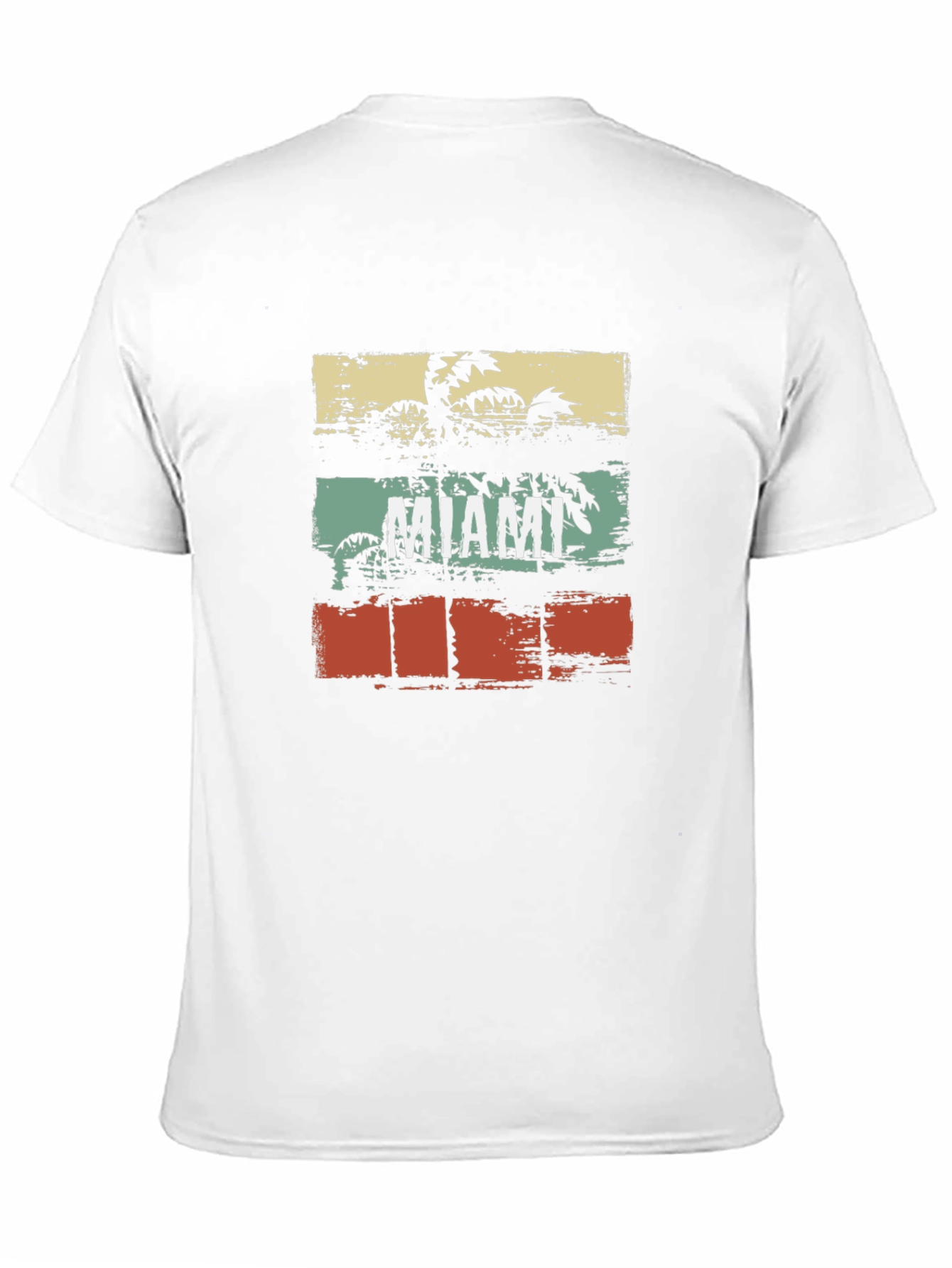 Miami Retro Palm Tree Graphic Tee - Black