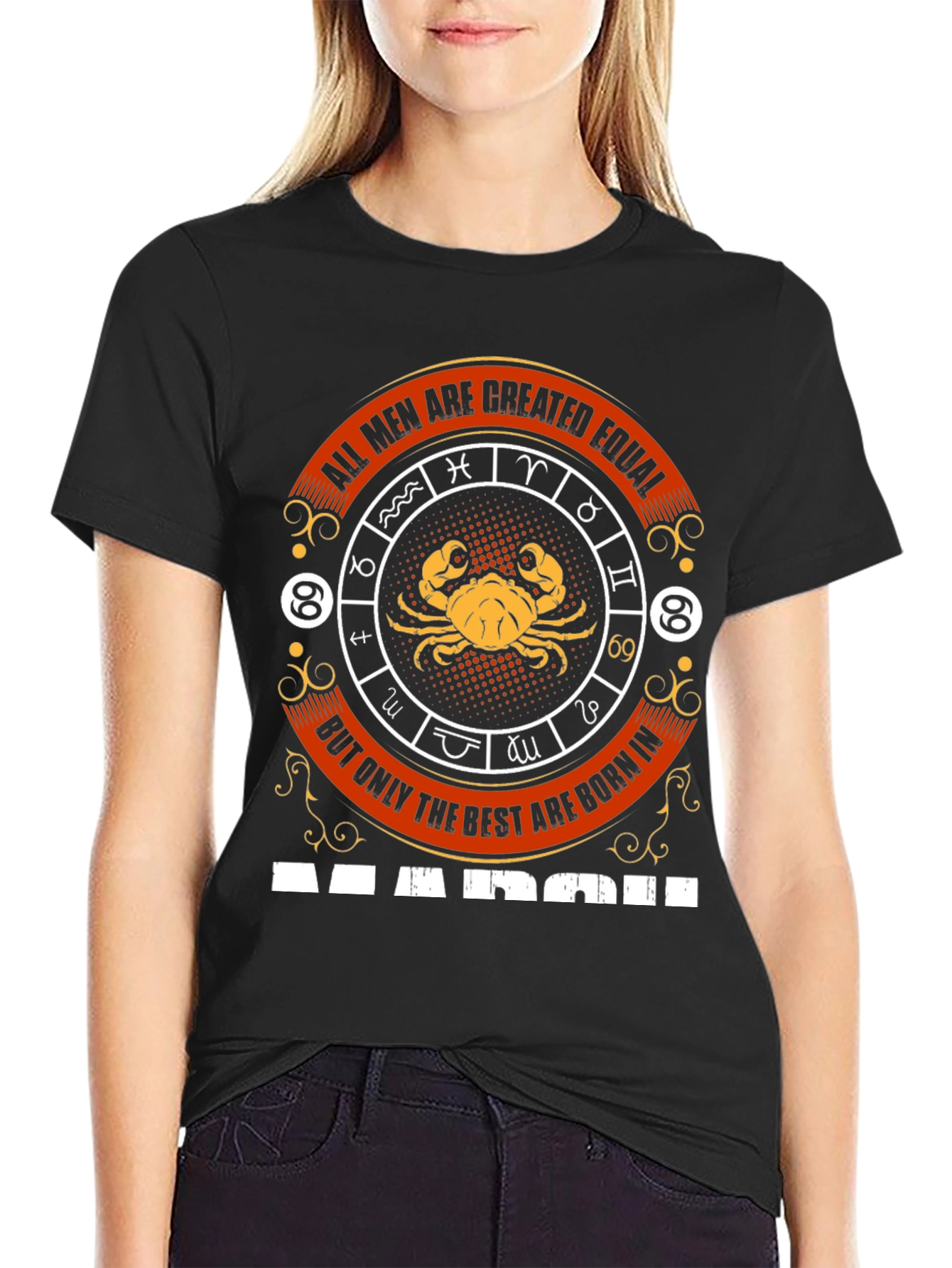 March Birthday Cancer Zodiac T-Shirt