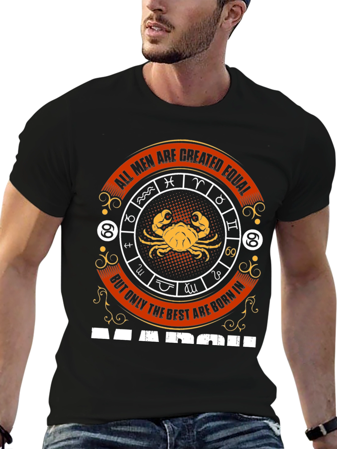 March Birthday Cancer Zodiac T-Shirt