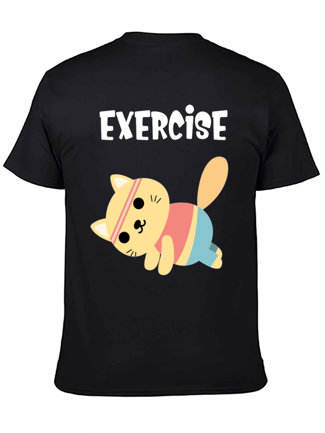Exercise Cat T-Shirt - Black