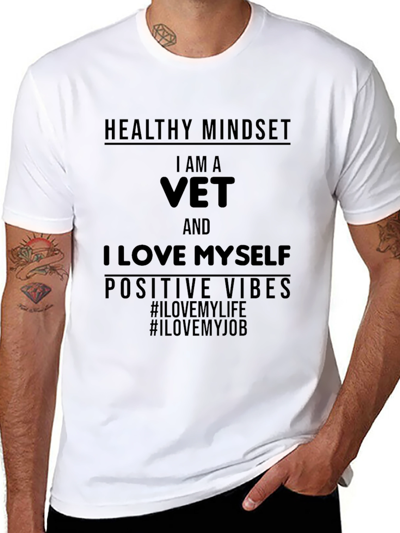 I Am A Vet Black T-Shirt