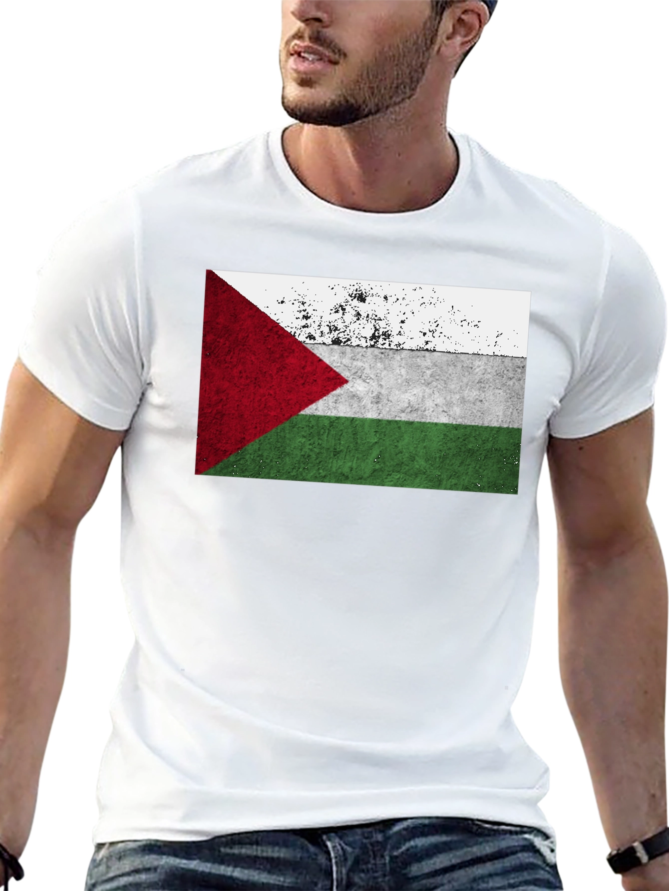 Palestine Flag T-Shirt | Distressed Patriotic Tee
