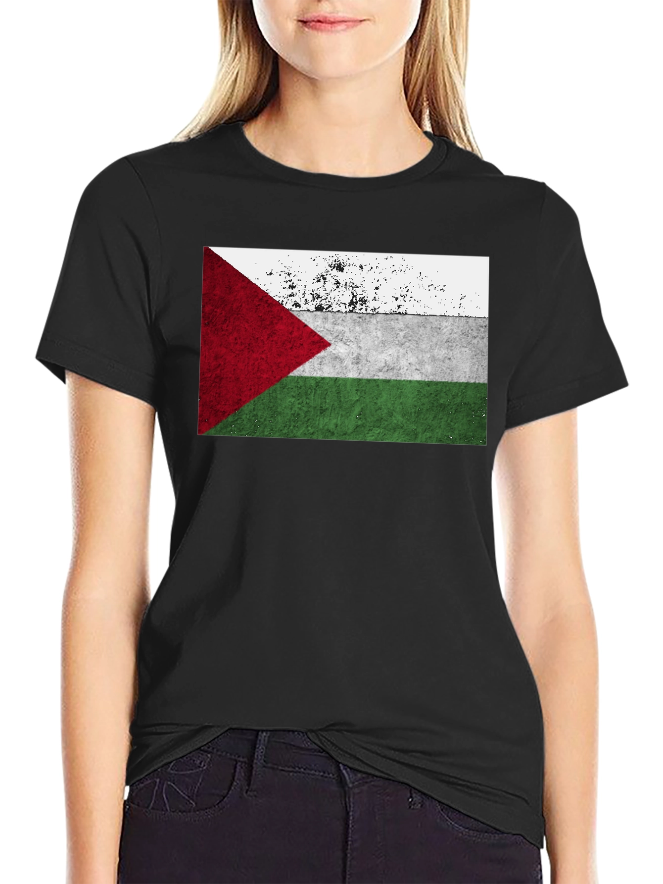 Palestine Flag T-Shirt | Distressed Patriotic Tee