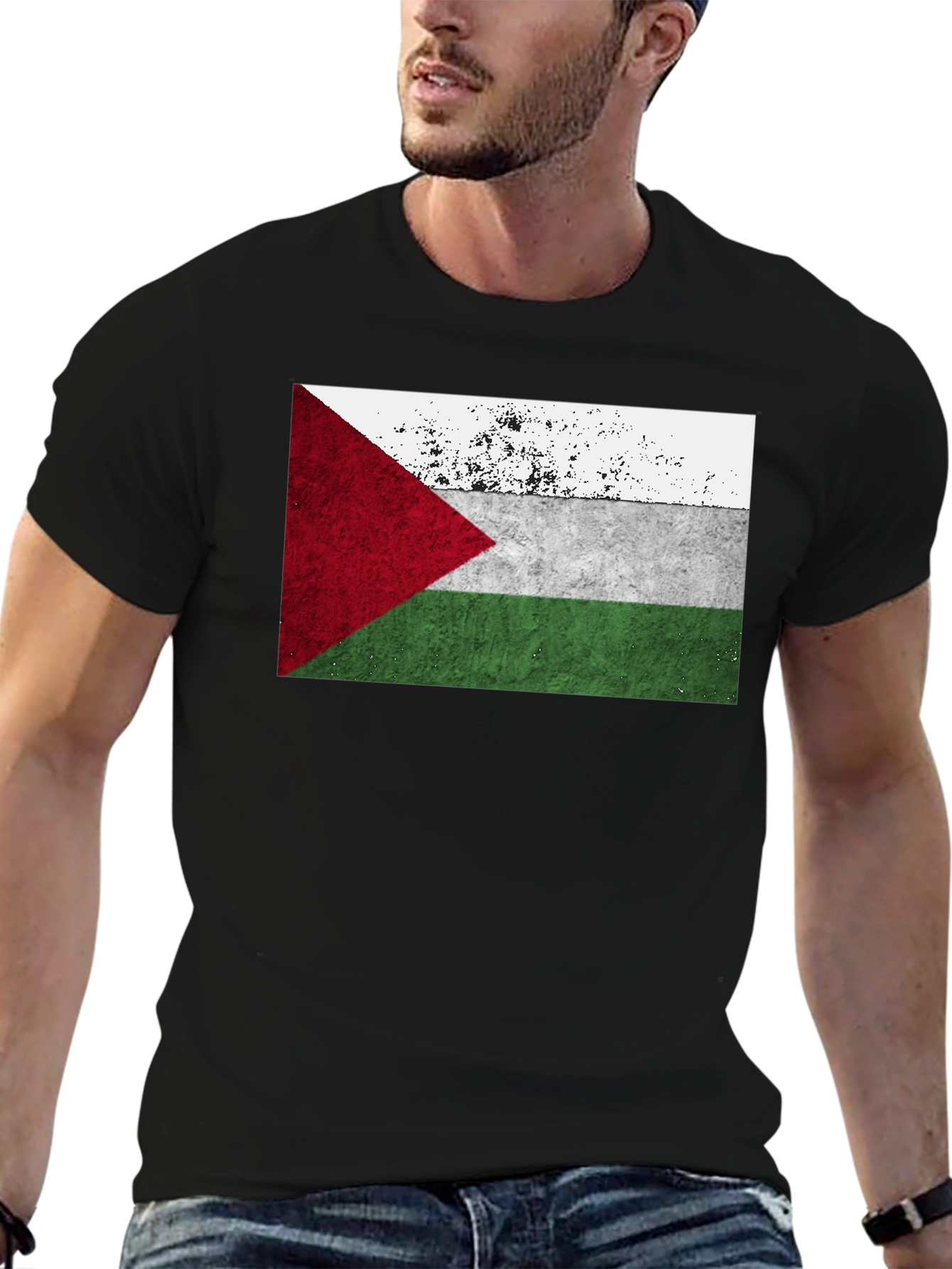Palestine Flag T-Shirt | Distressed Patriotic Tee