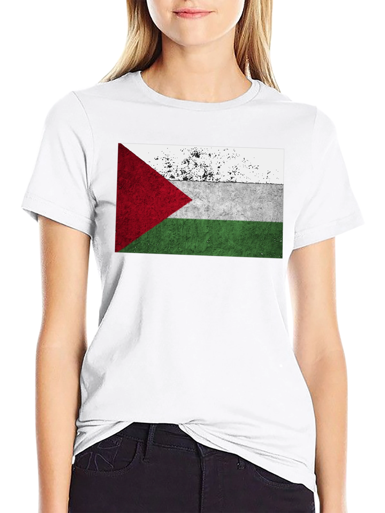 Palestine Flag T-Shirt | Distressed Patriotic Tee