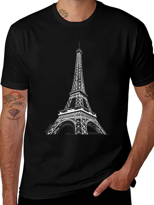 Eiffel Tower Graphic Tee - Black