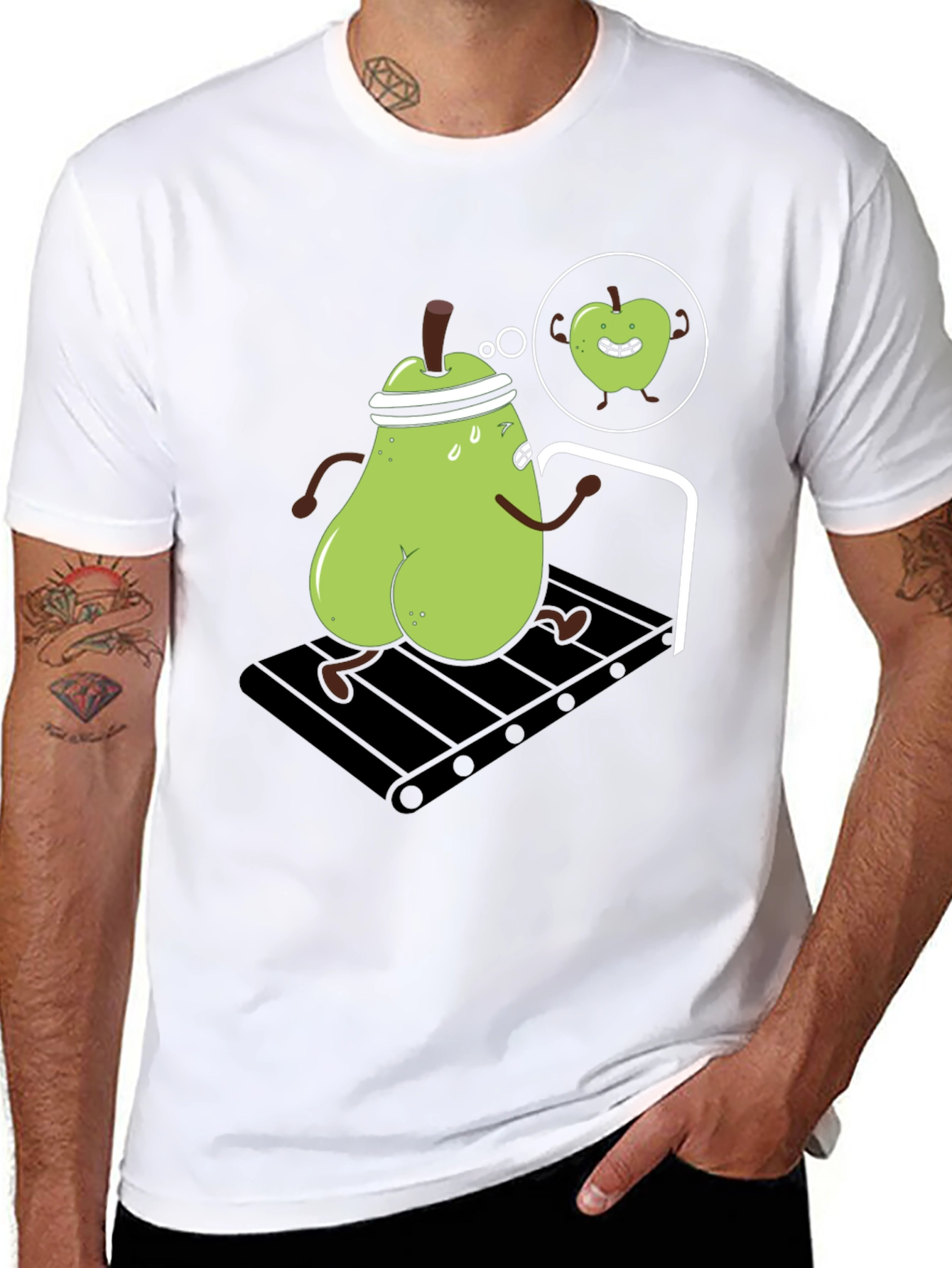 Funny Pear Treadmill Workout T-Shirt