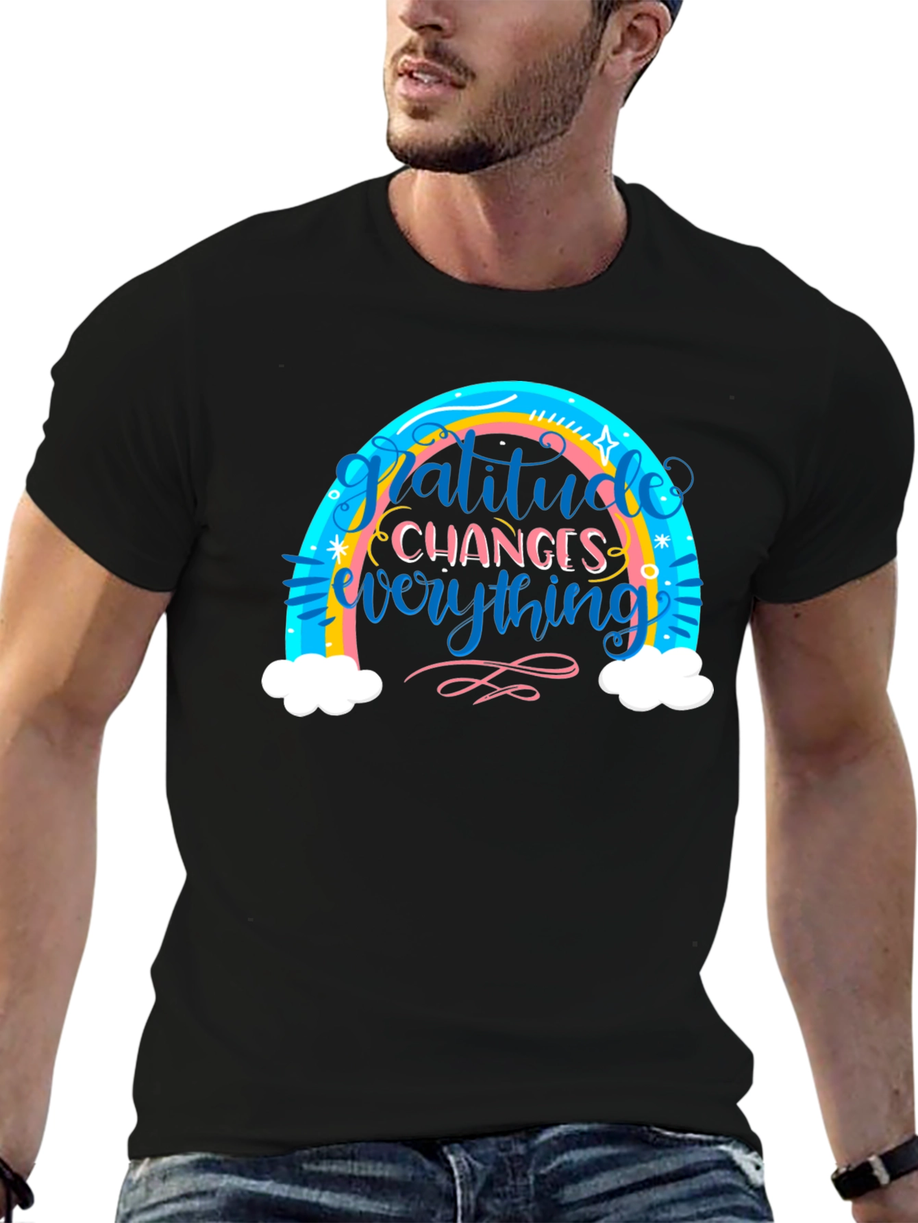 Gratitude Changes Everything Rainbow T-Shirt