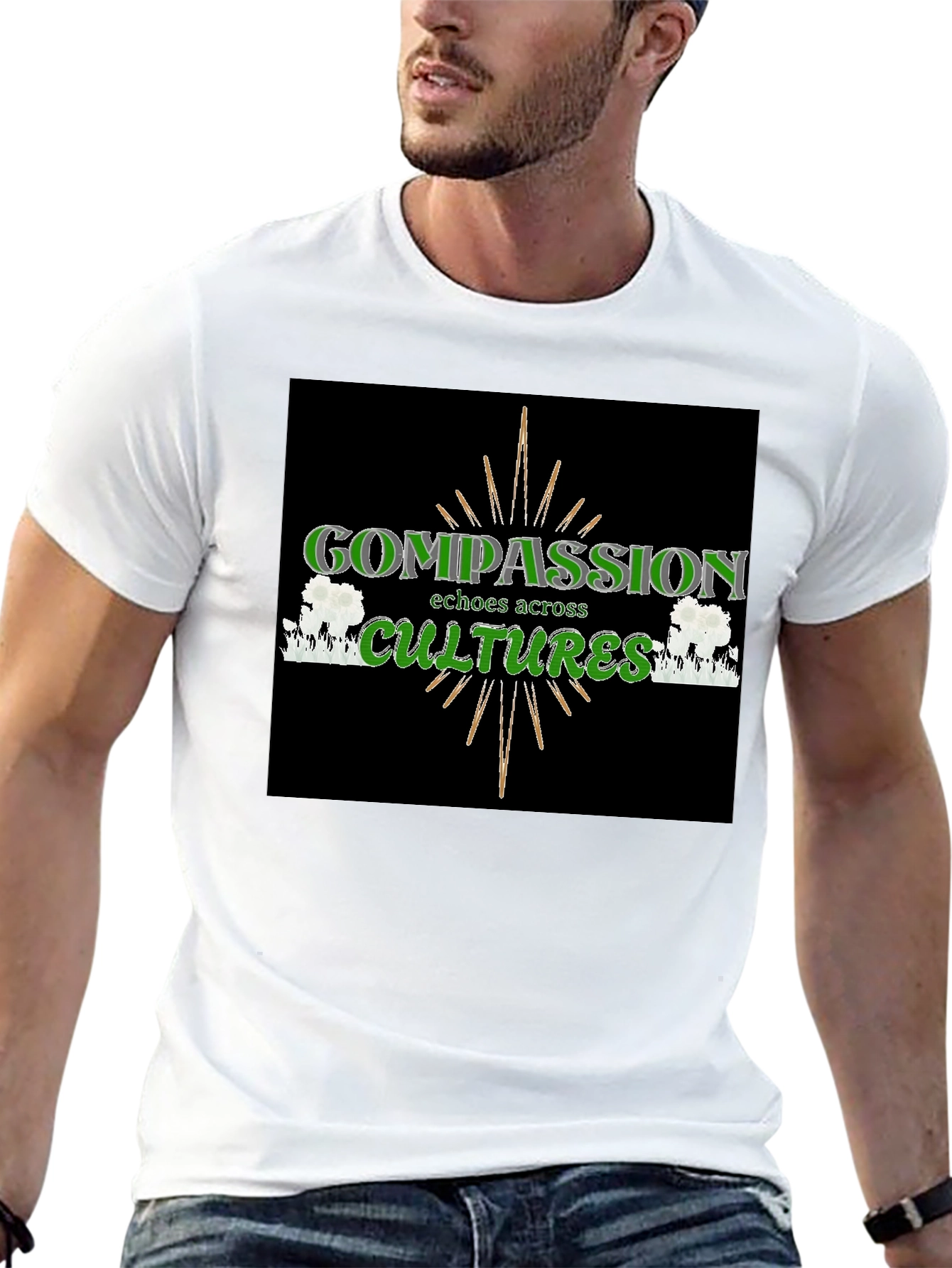 Compassion Cultures Black Graphic Tee