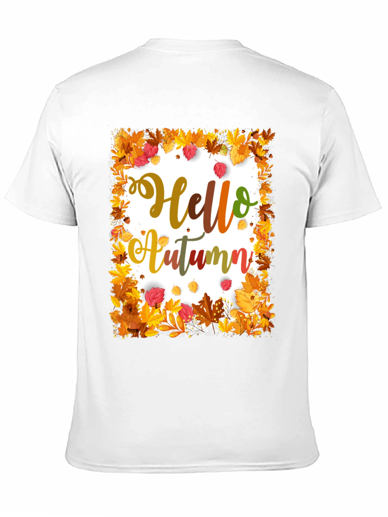 Hello Autumn Graphic T-Shirt - Fall Season Apparel