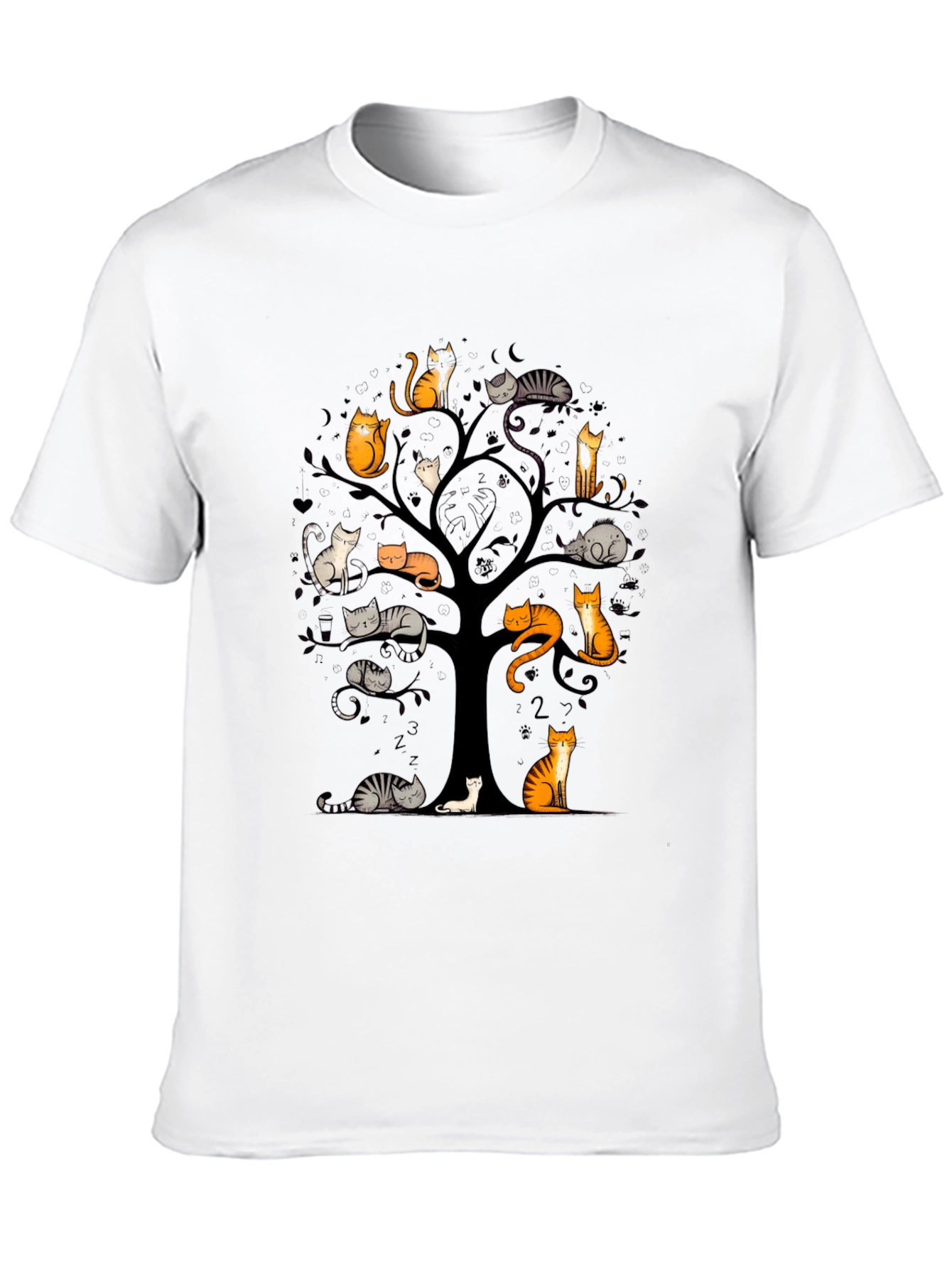Cat Tree Graphic T-Shirt - Unique Design