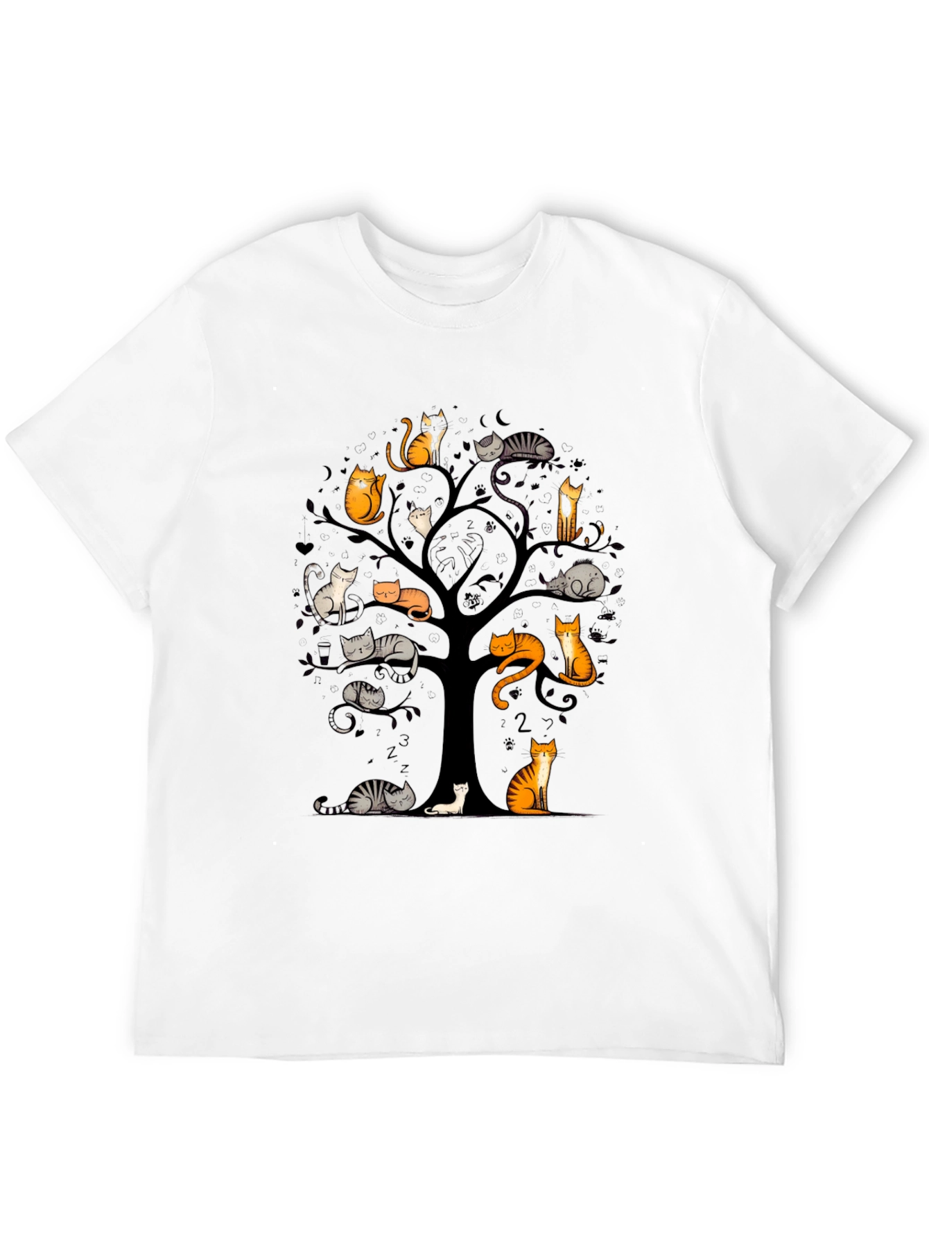 Cat Tree Graphic T-Shirt - Unique Design