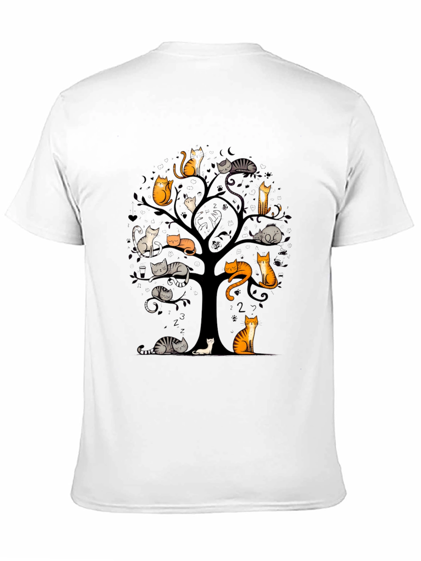 Cat Tree Graphic T-Shirt - Unique Design
