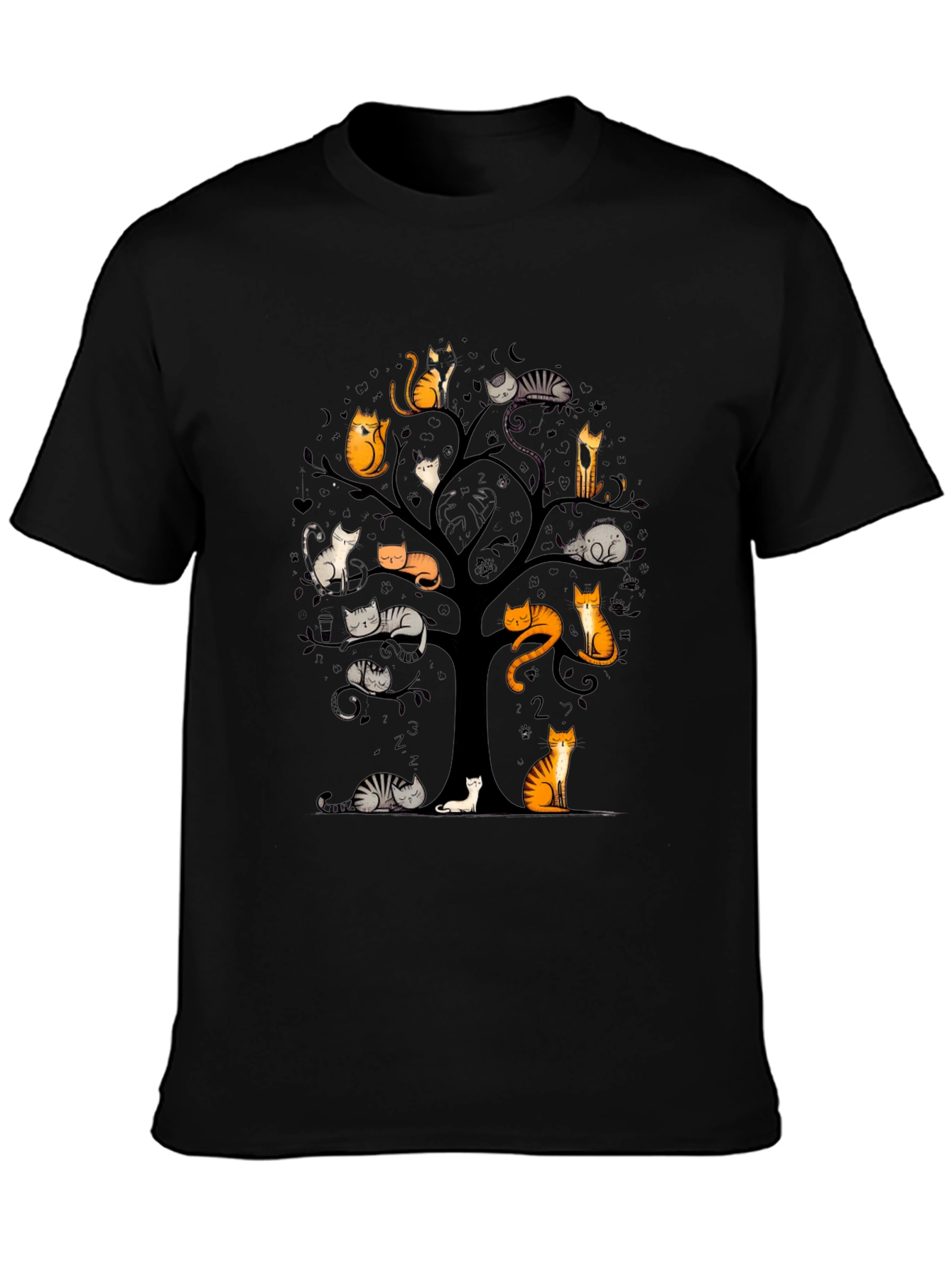 Cat Tree Graphic T-Shirt - Unique Design