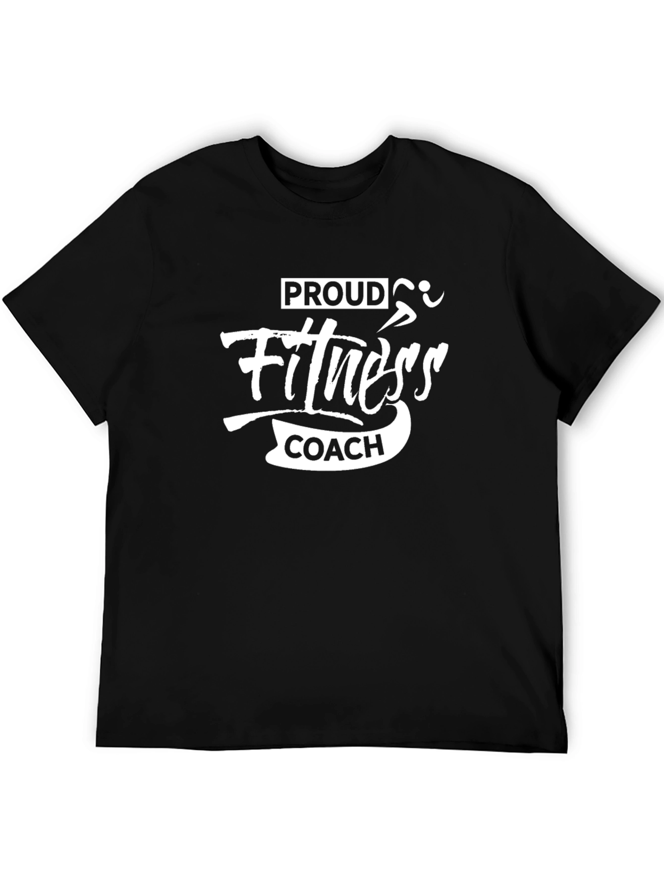 Proud Fitness Coach Graphic Tee - Black Casual Shirt