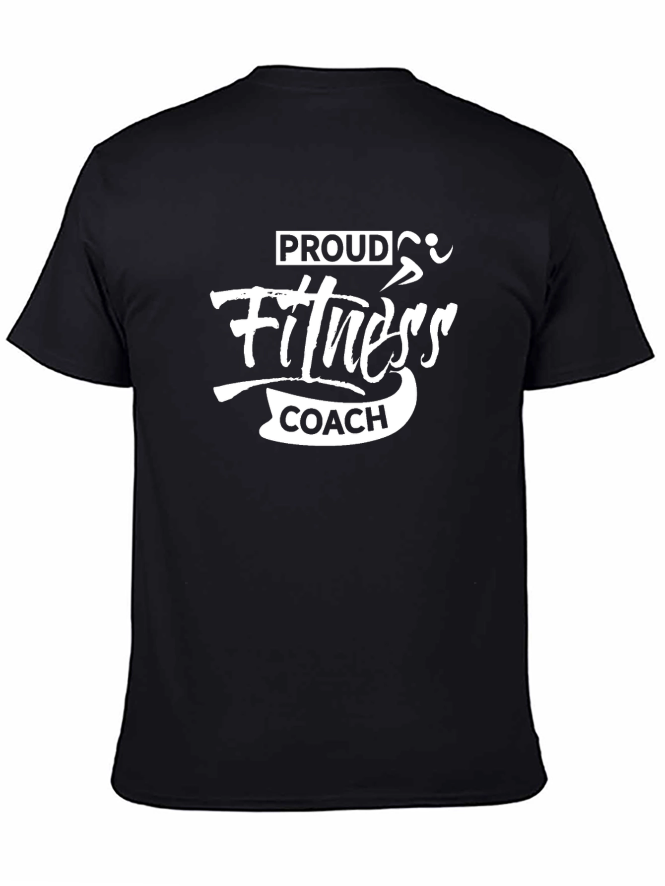 Proud Fitness Coach Graphic Tee - Black Casual Shirt