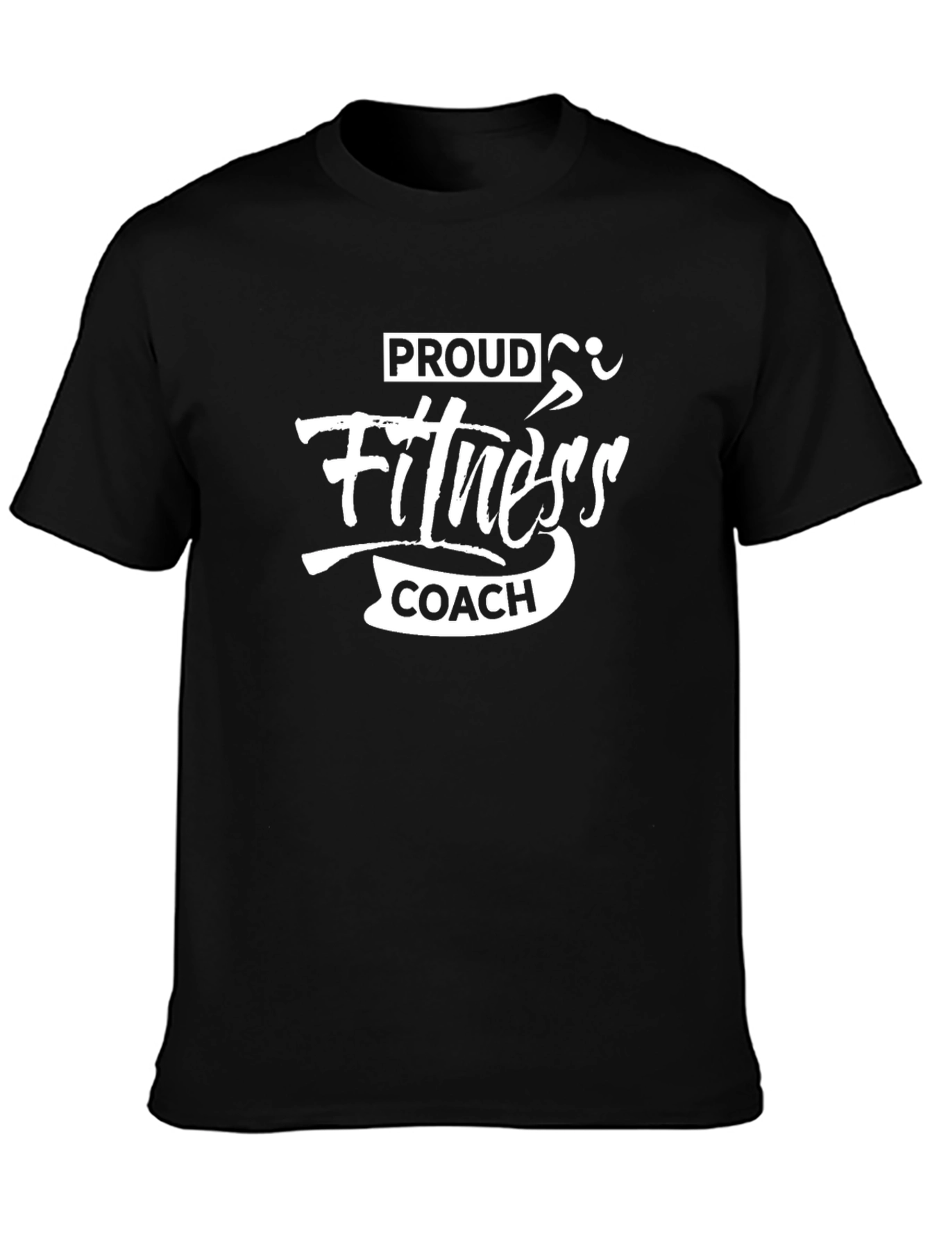 Proud Fitness Coach Graphic Tee - Black Casual Shirt