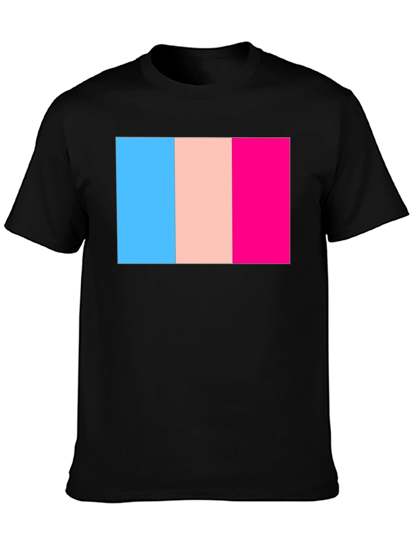 Transgender Pride Flag Graphic T-Shirt - Black