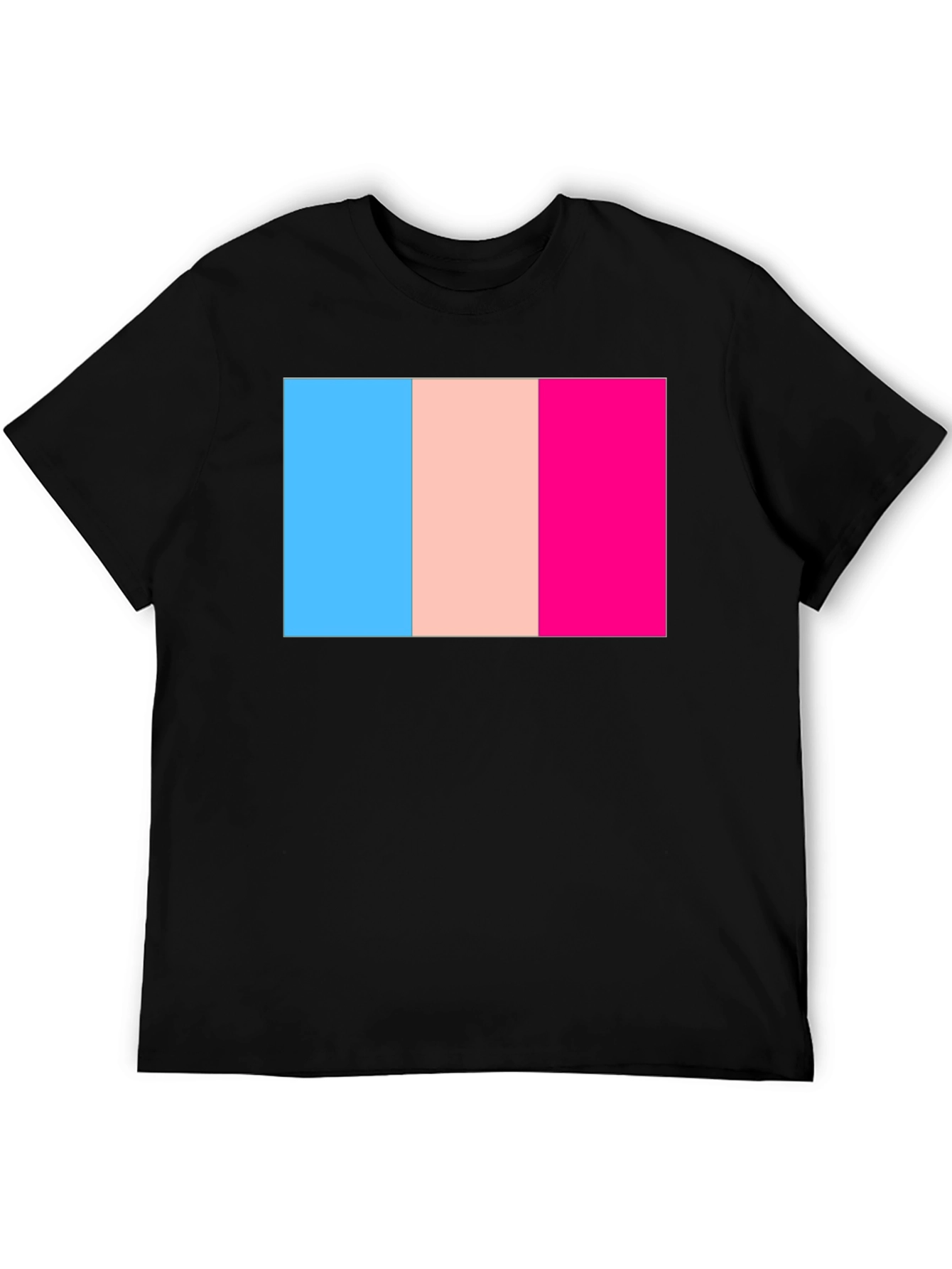 Transgender Pride Flag Graphic T-Shirt - Black