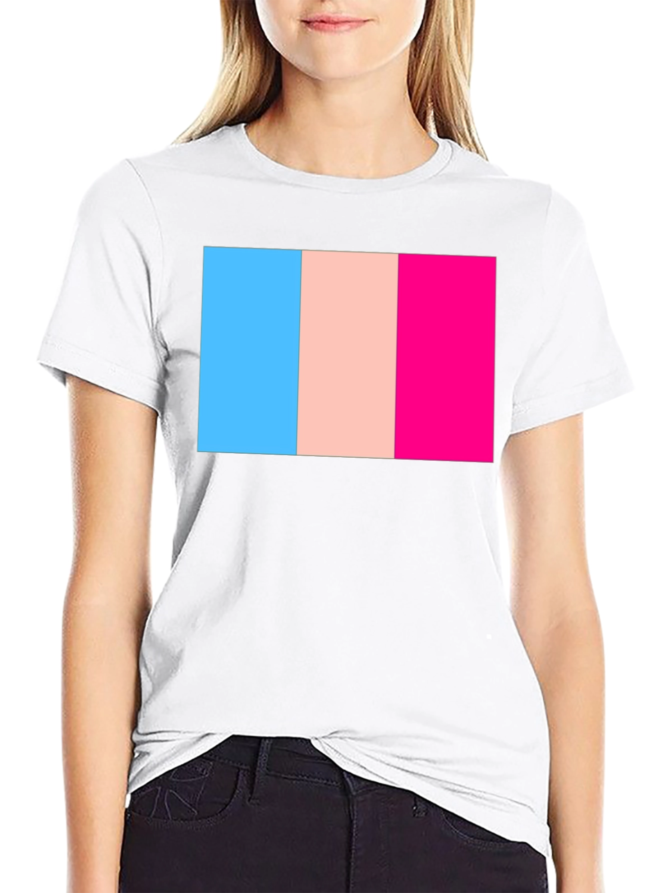 Transgender Pride Flag Graphic T-Shirt - Black