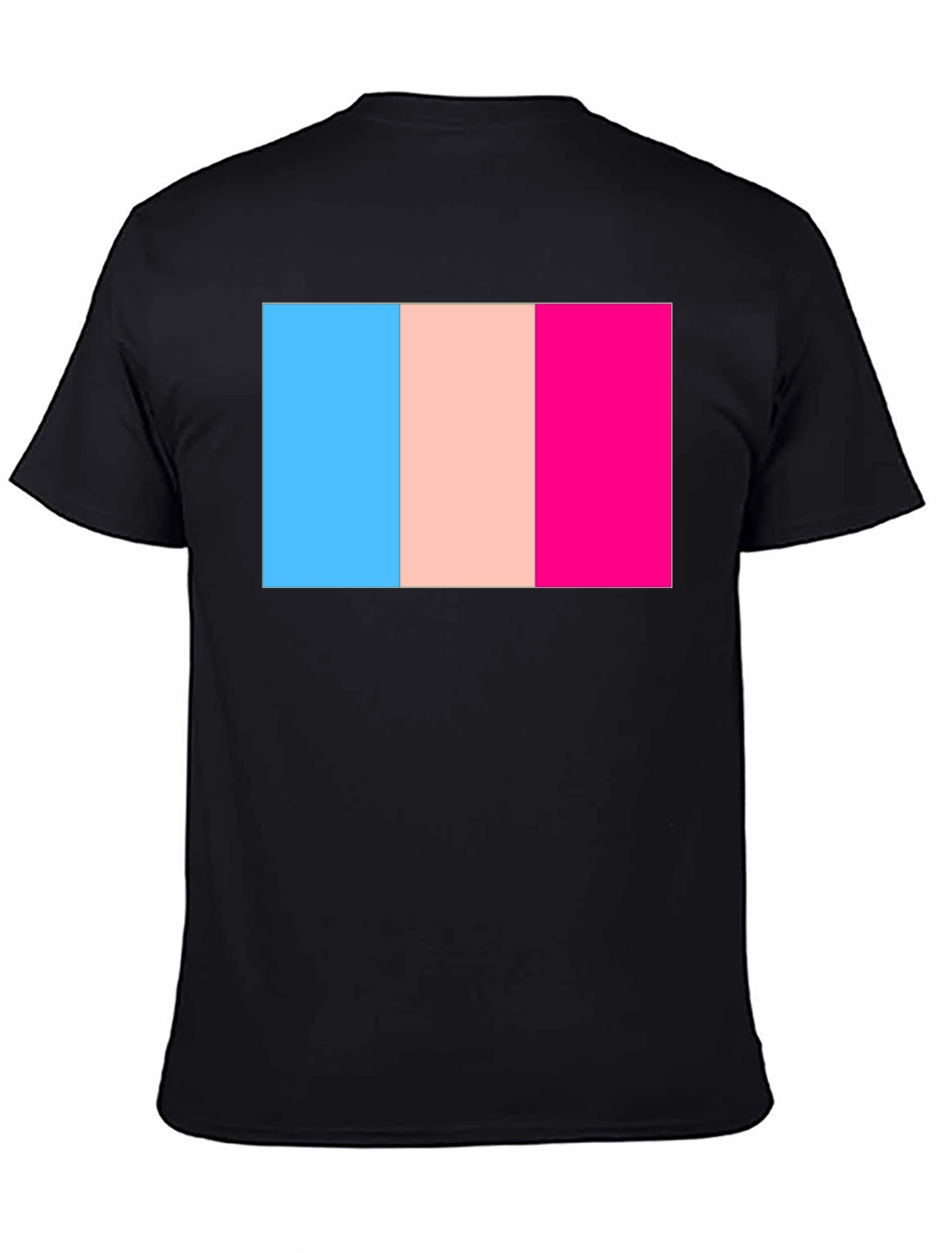 Transgender Pride Flag Graphic T-Shirt - Black