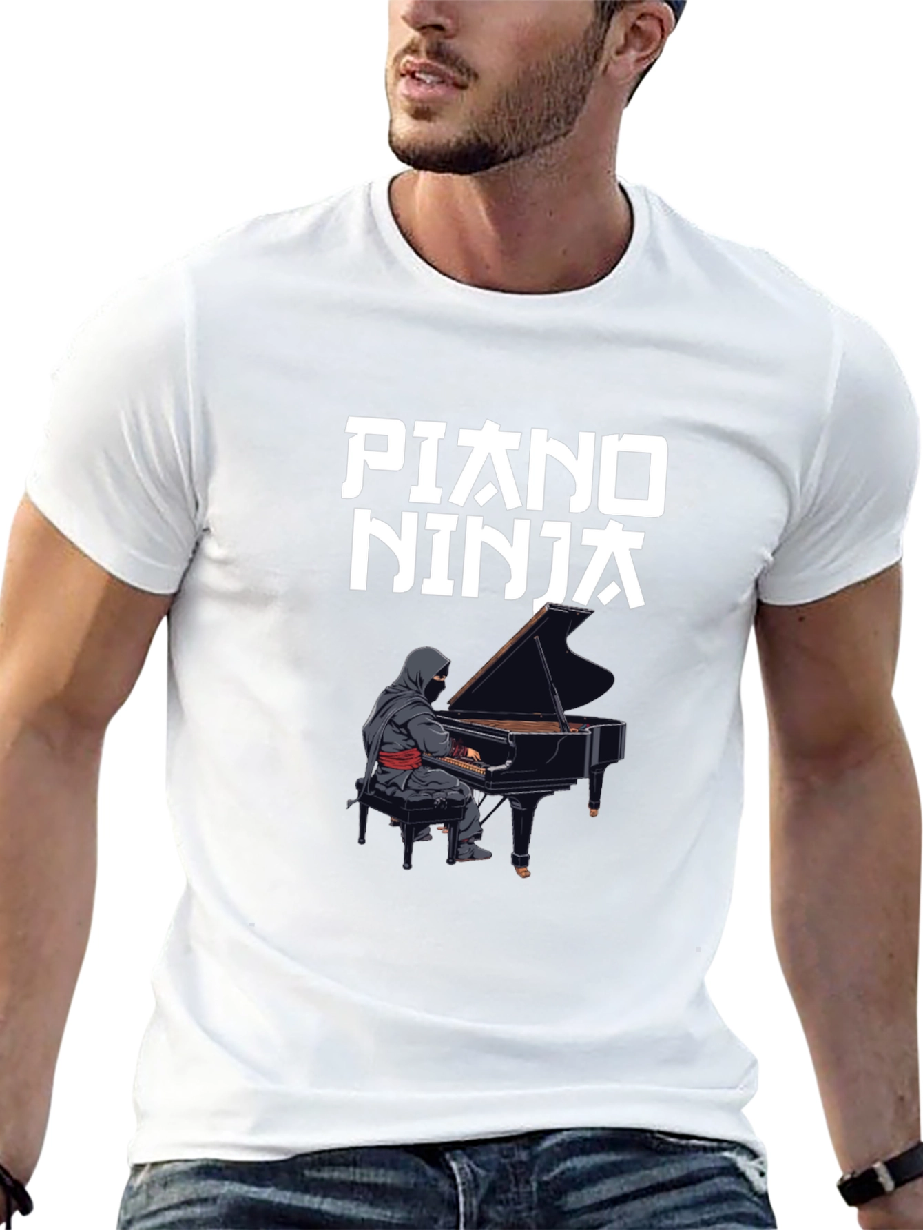 Piano Ninja Graphic T-Shirt