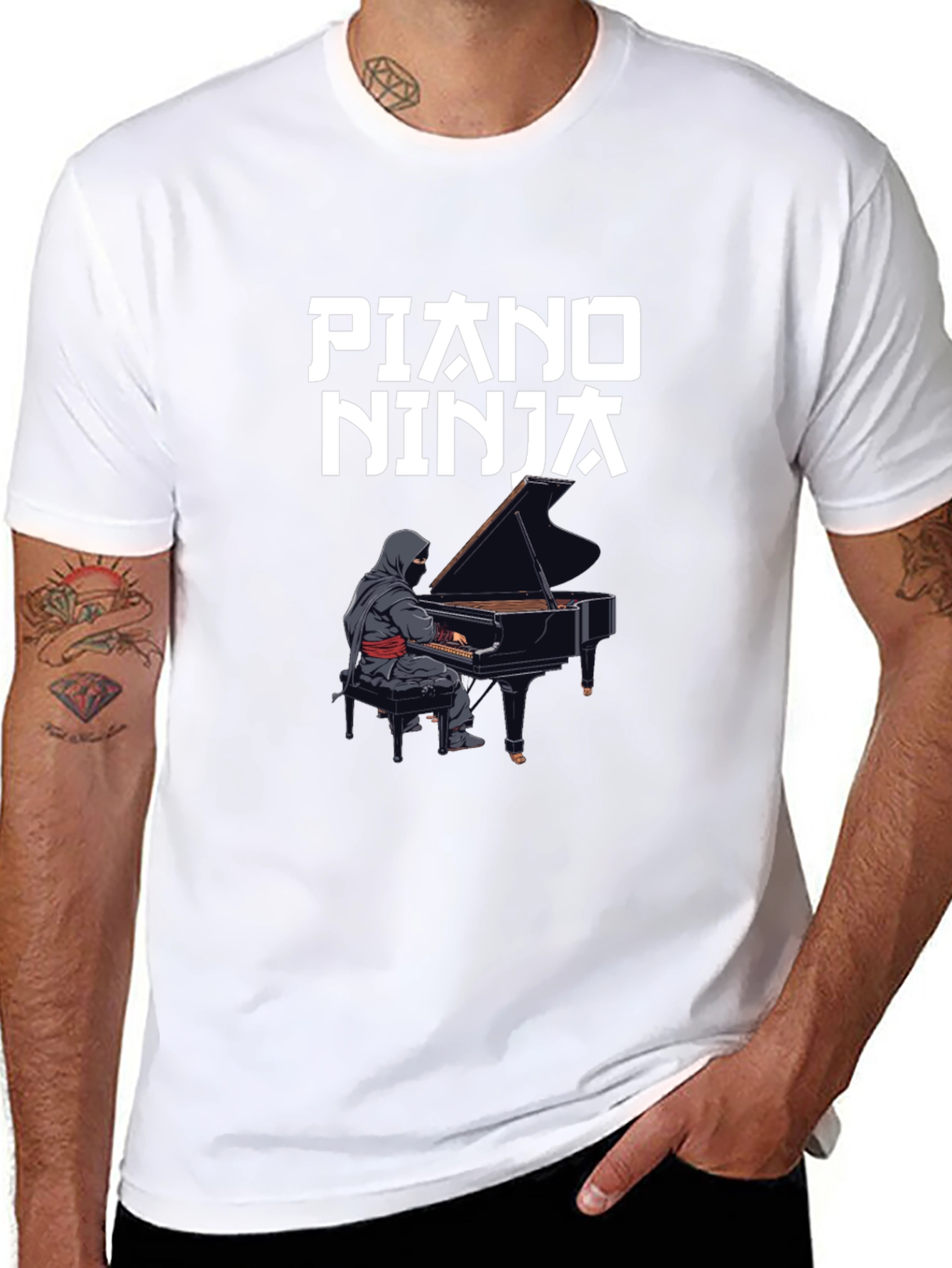 Piano Ninja Graphic T-Shirt