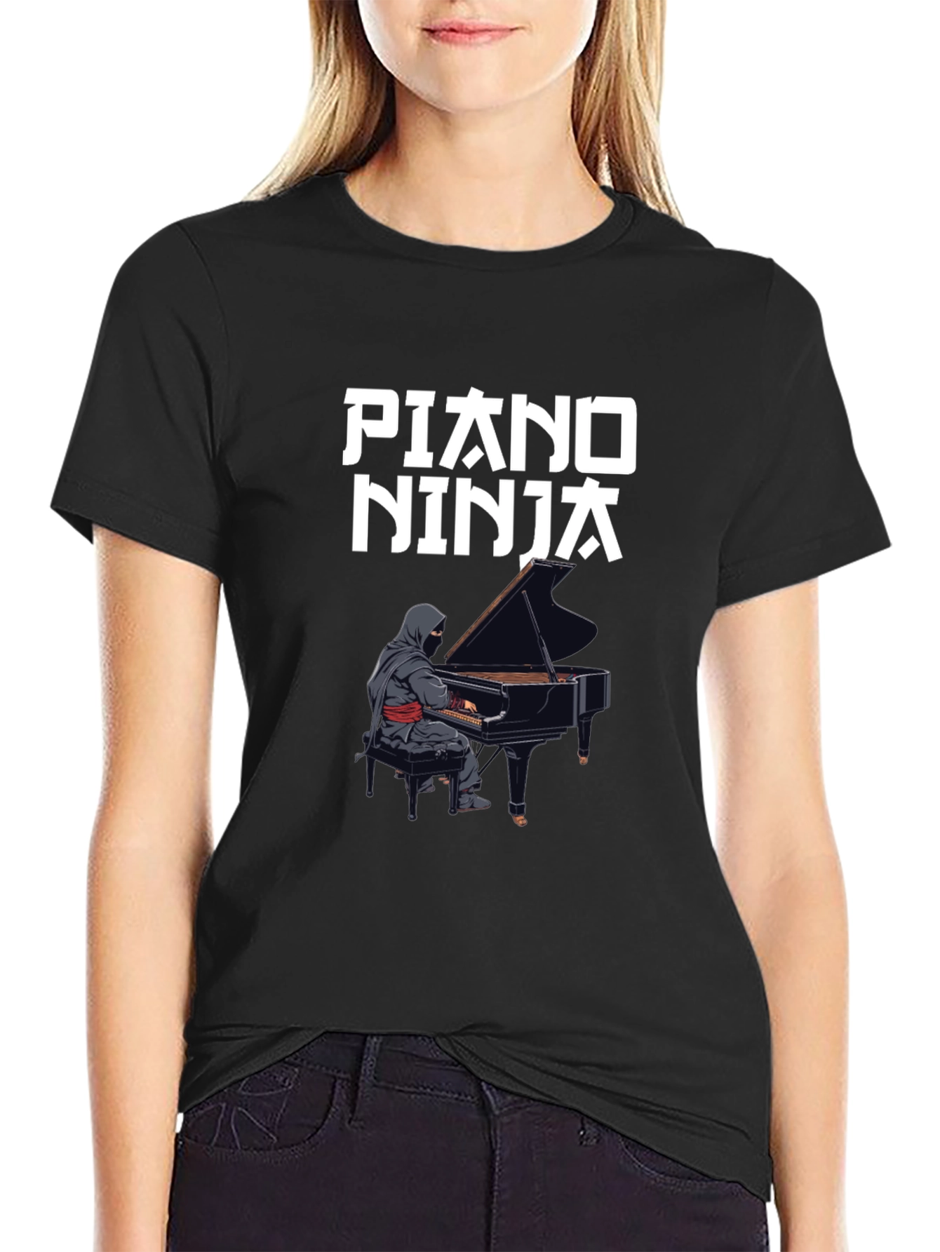 Piano Ninja Graphic T-Shirt