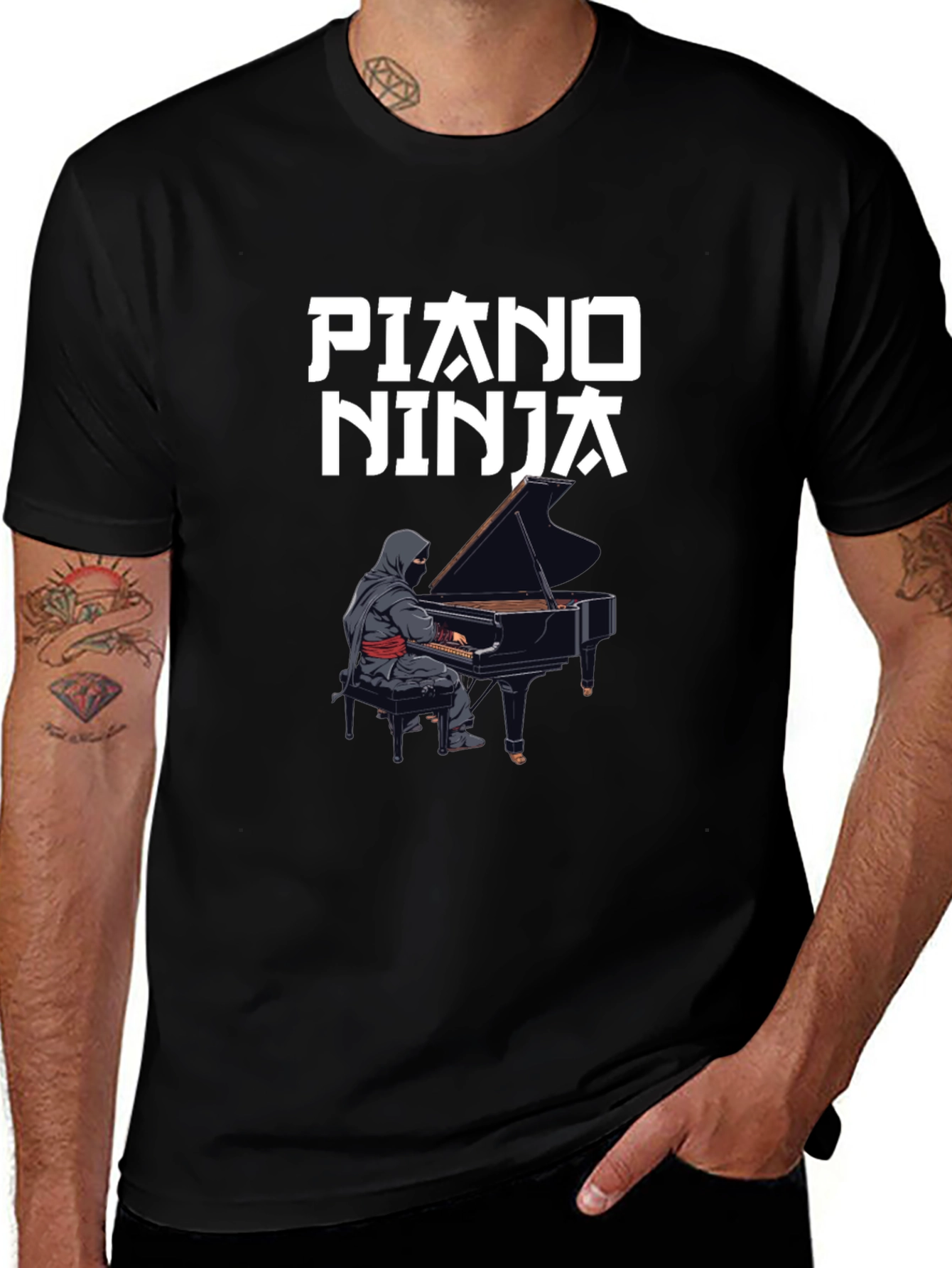 Piano Ninja Graphic T-Shirt
