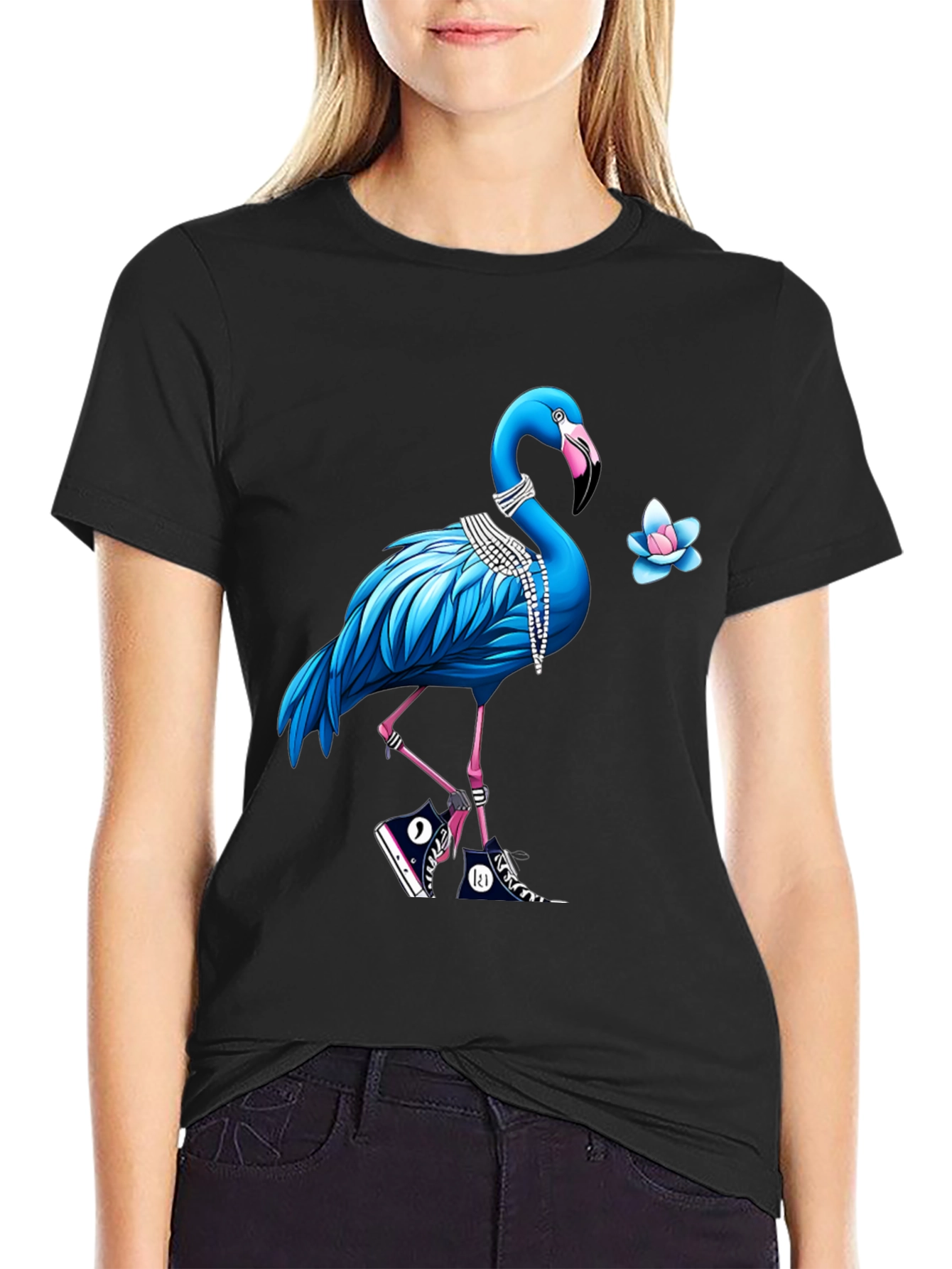 Funky Flamingo Graphic T-Shirt - Casual Streetwear Tee