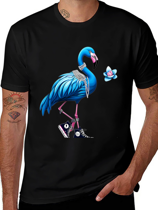 Funky Flamingo Graphic T-Shirt - Casual Streetwear Tee
