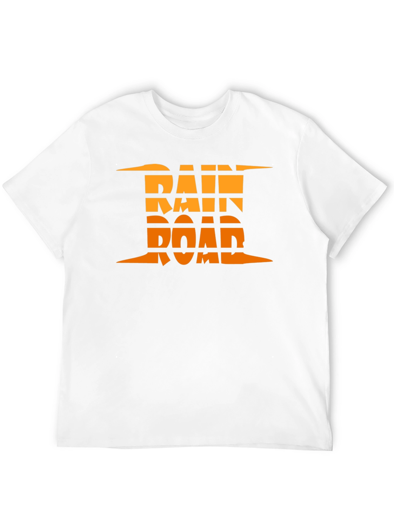 Rain Road Graphic Tee - Black Cotton Casual T-Shirt