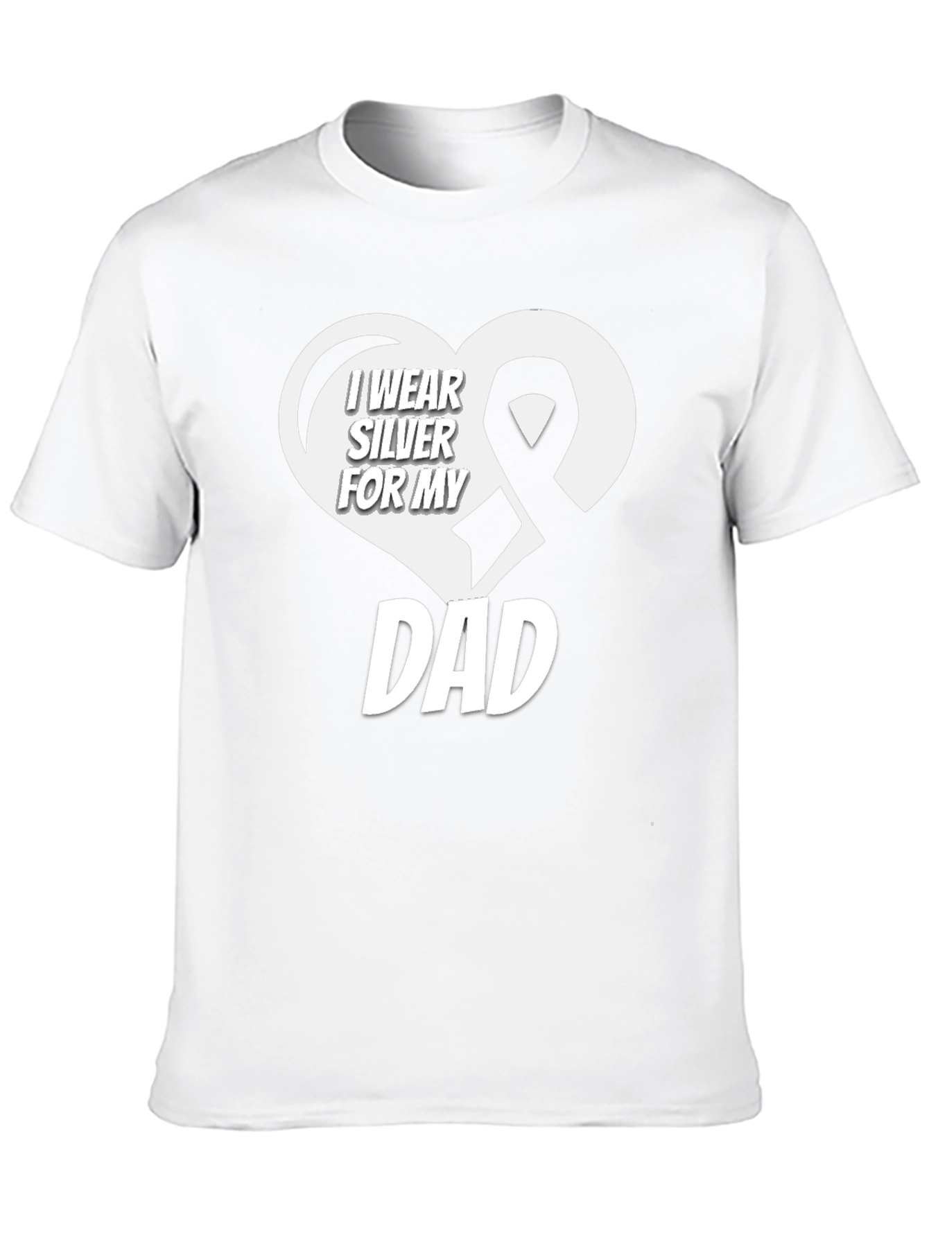 I Wear Silver for My Dad Awareness T-Shirt