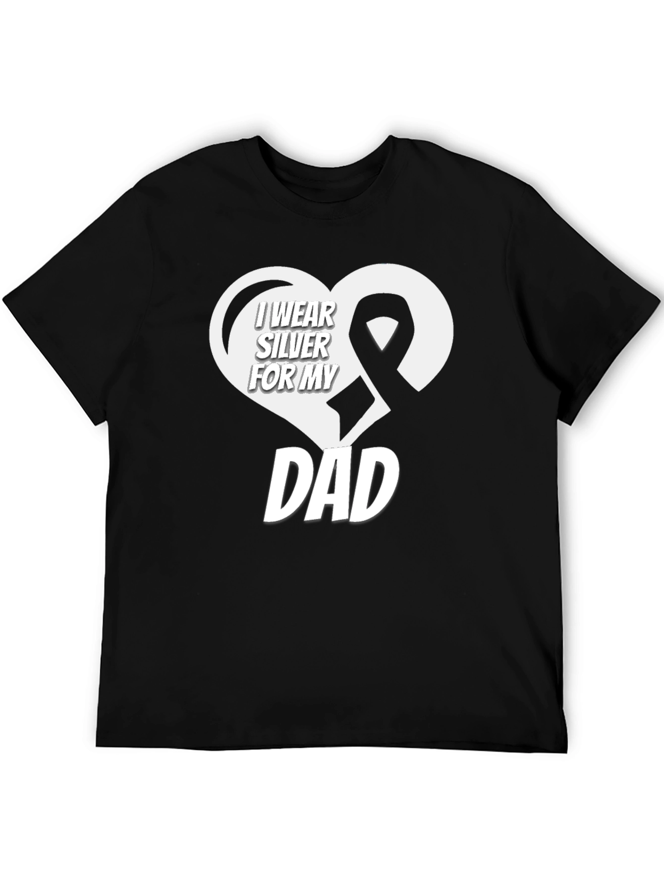 I Wear Silver for My Dad Awareness T-Shirt