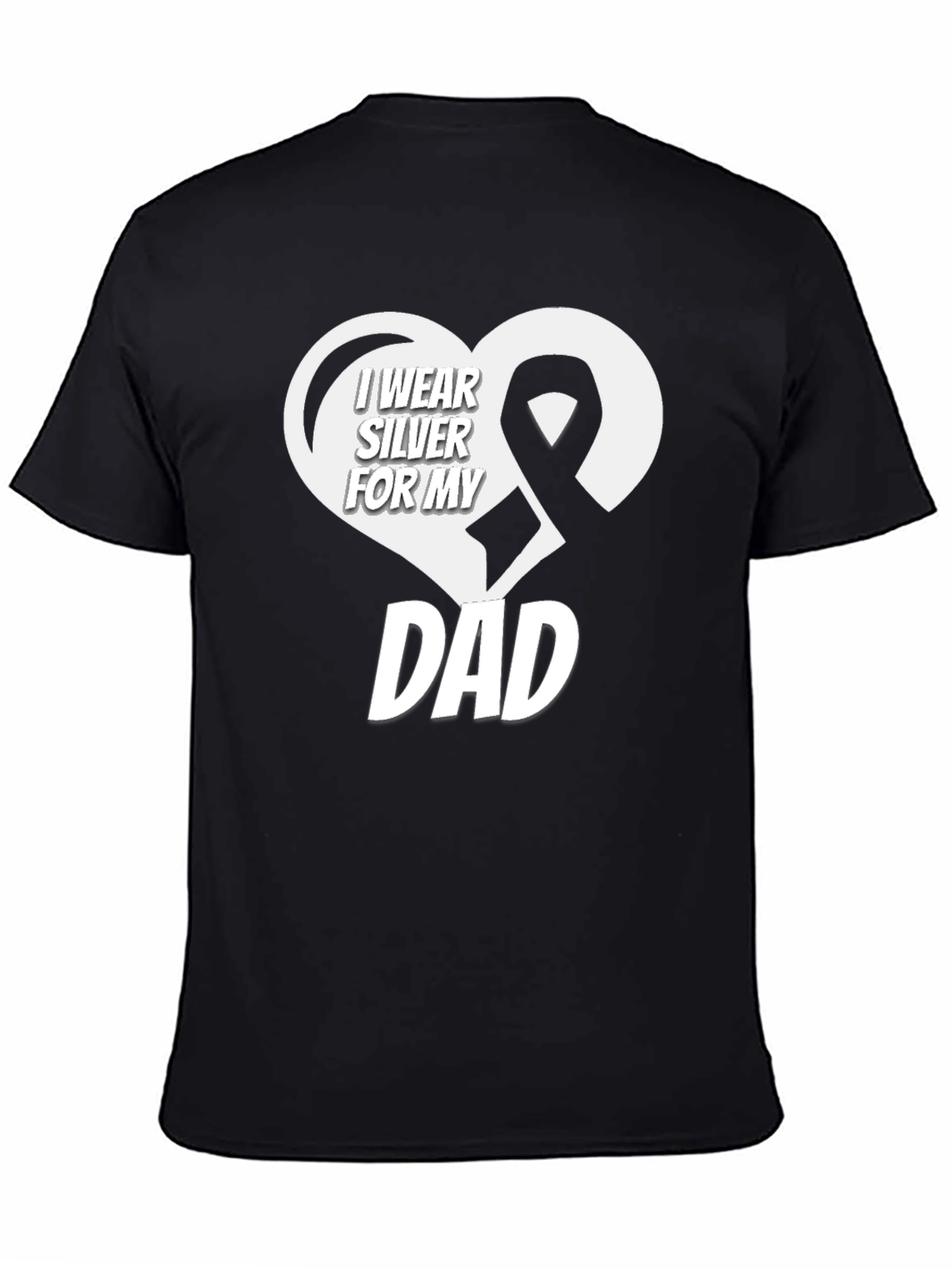 I Wear Silver for My Dad Awareness T-Shirt