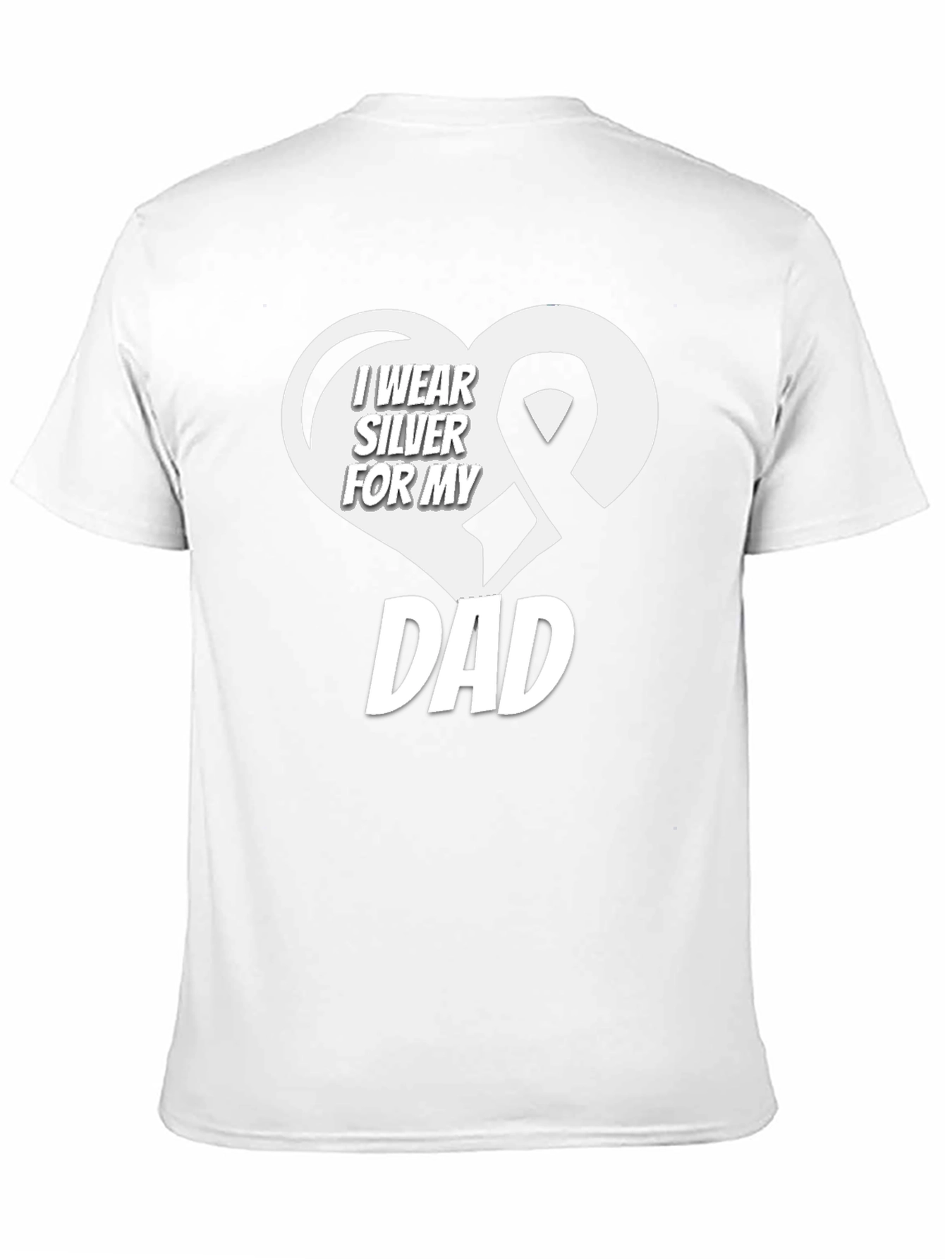 I Wear Silver for My Dad Awareness T-Shirt