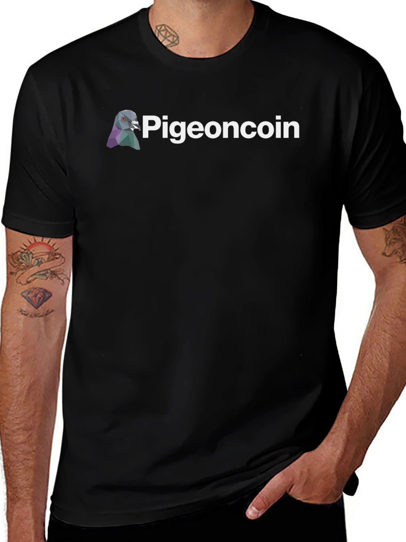 Pigeoncoin Graphic Tee - Black Crypto T-Shirt