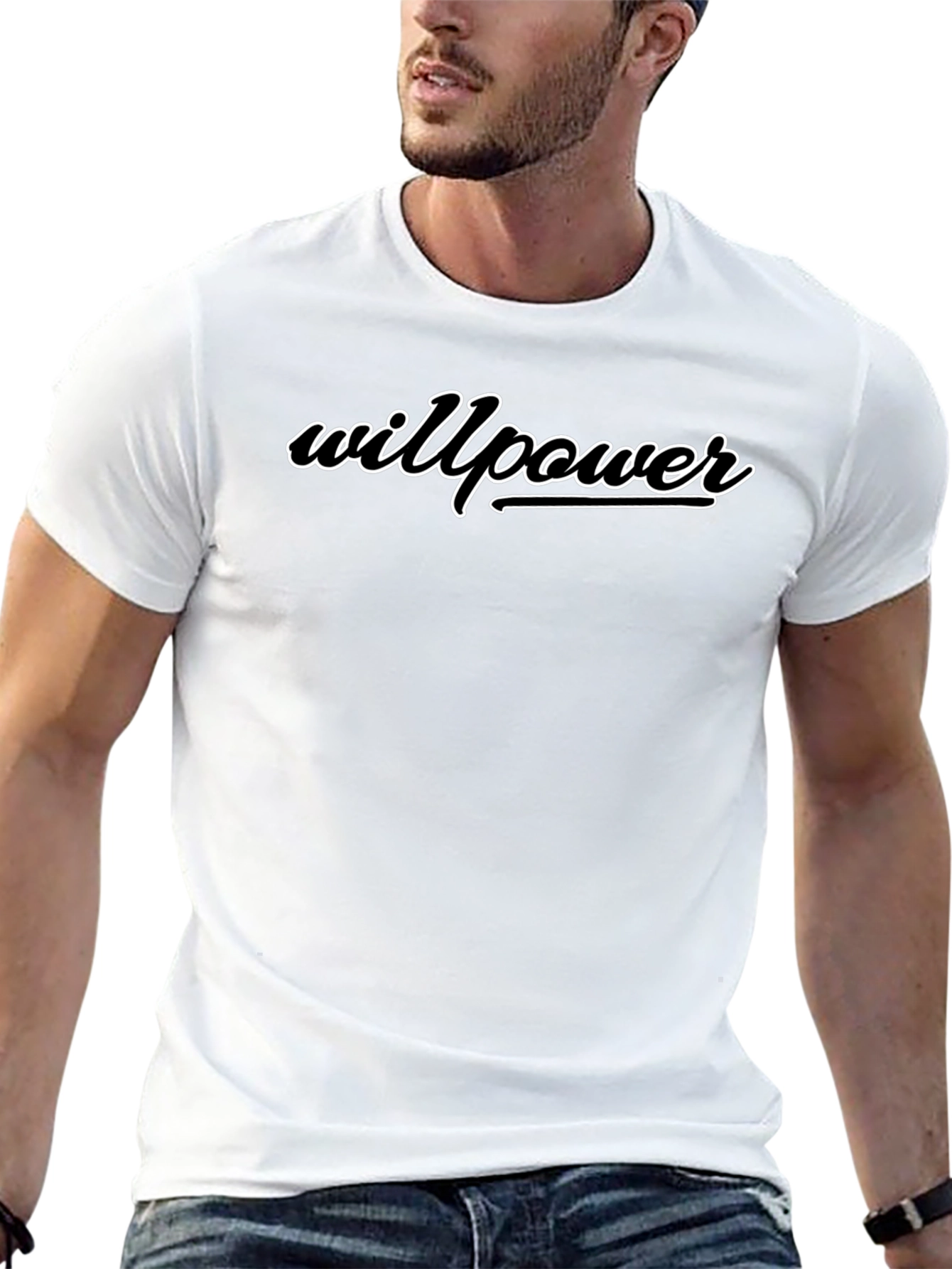 Willpower Black Graphic Tee Shirt