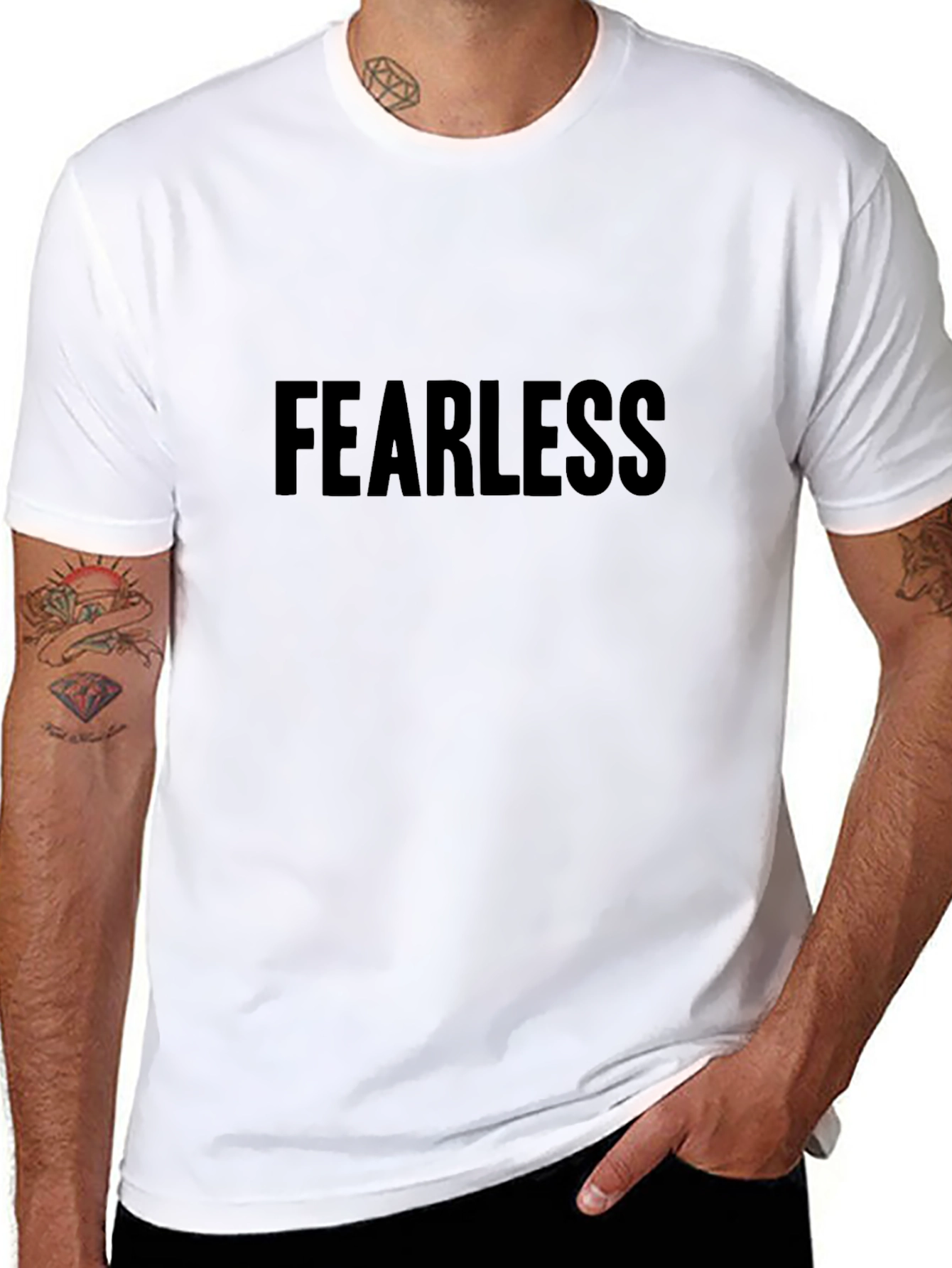 Fearless Black Graphic Tee - Casual Style