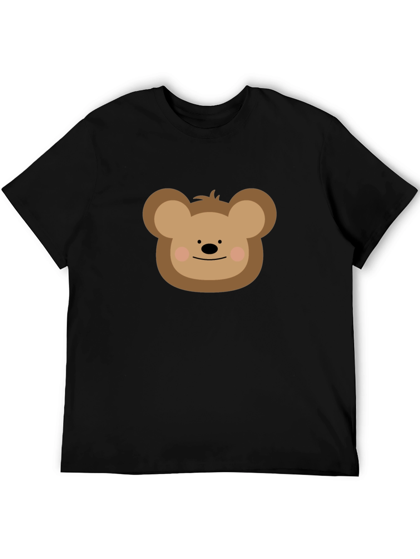 Cute Cartoon Bear T-Shirt - Black