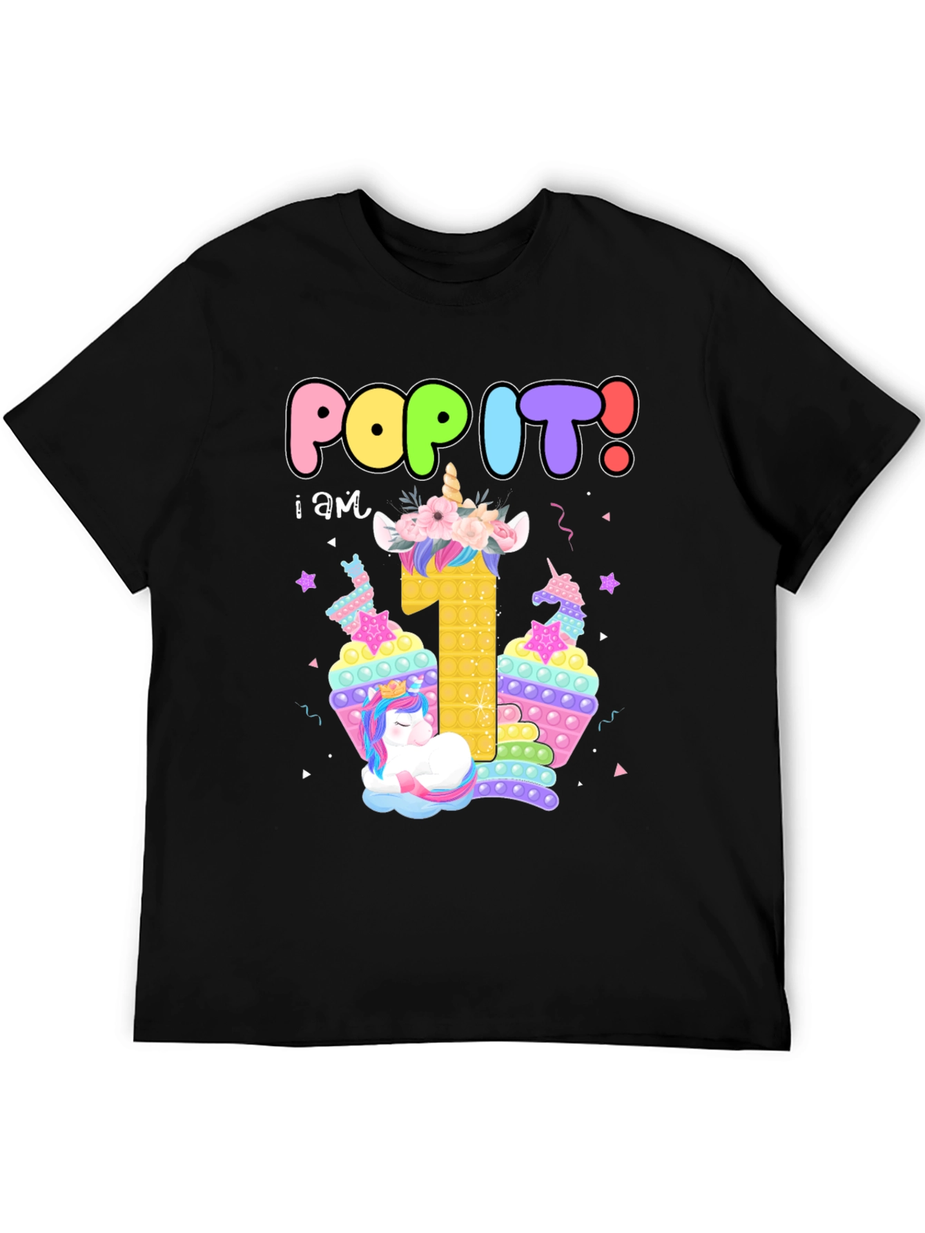 Pop It Unicorn 1st Birthday Shirt