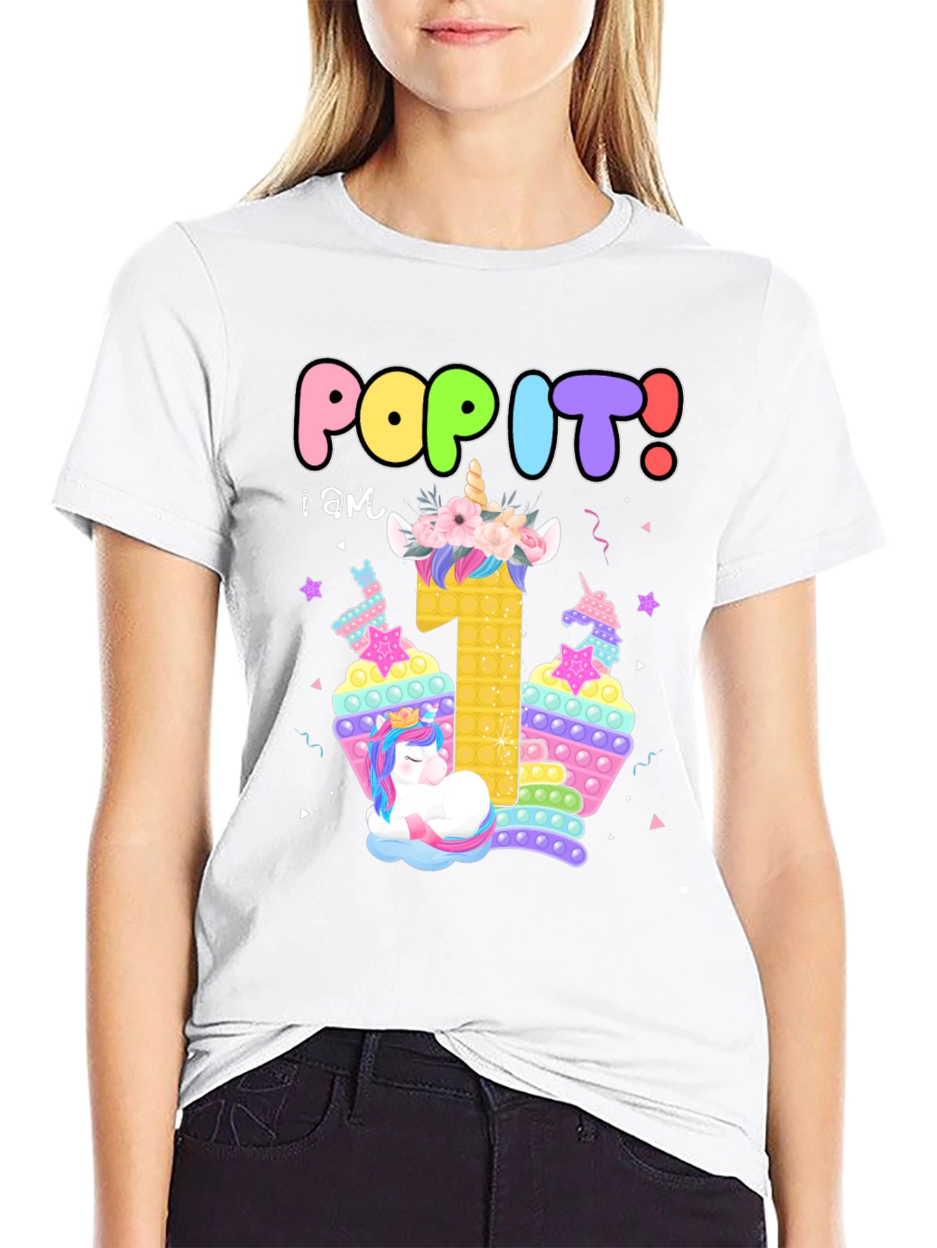 Pop It Unicorn 1st Birthday Shirt