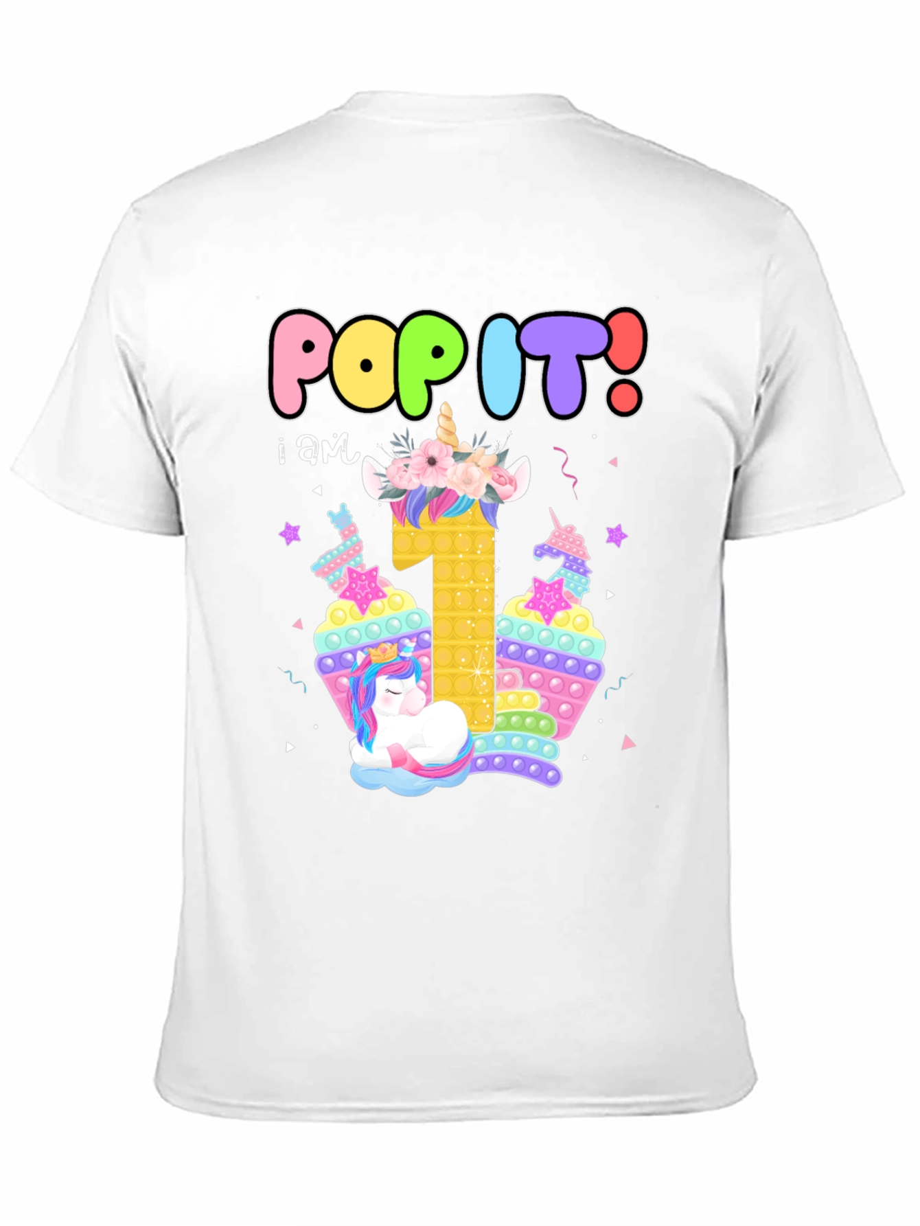 Pop It Unicorn 1st Birthday Shirt